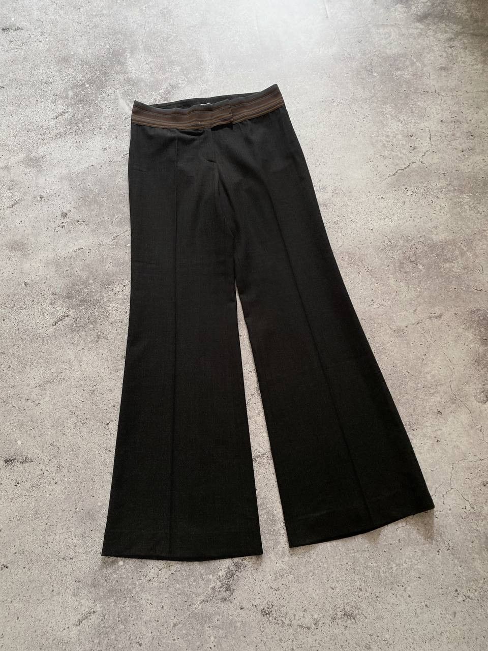 Brunello Cucinelli × Vintage VINTAGE BRUNELLO CUCINELLI GUNEX WOOL FLARED PANTS Size 27" / US 4 / IT 40 - 1 Thumbnail