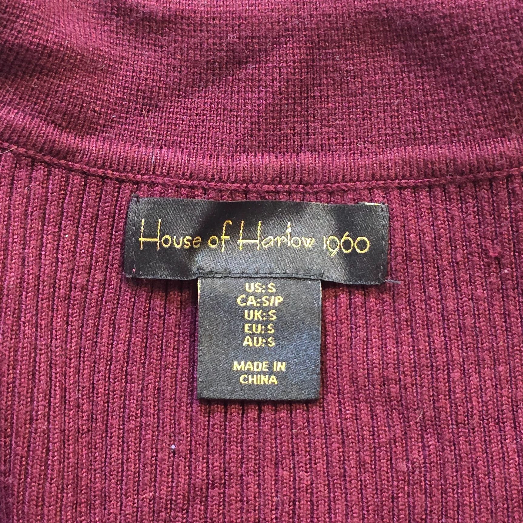 House of Harlow House Harlow Sweater Womens Size Small Purple Orange Rugby Stripe Ribbed Casual Size S / US 4 / IT 40 - 4 Thumbnail