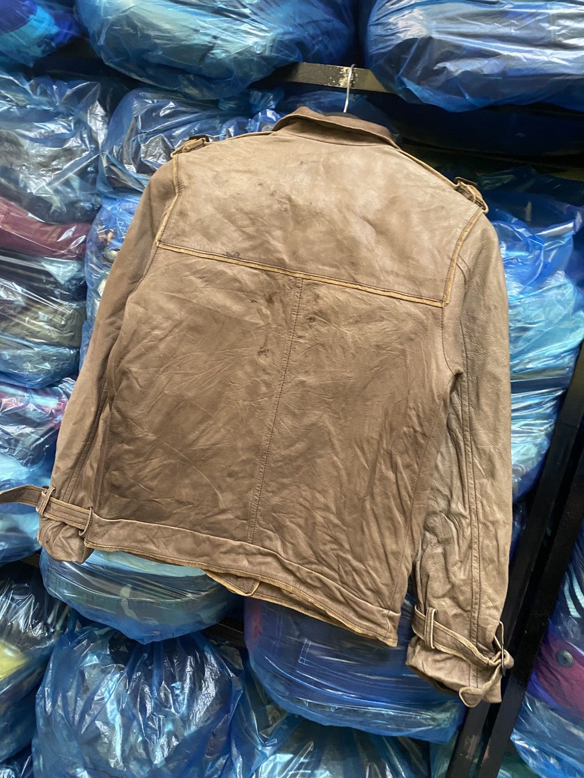 Other Fruitcake Brown Vintage Pigskin Leather Jacket Epaulettes Size US XS / EU 42 / 0 - 7 Thumbnail