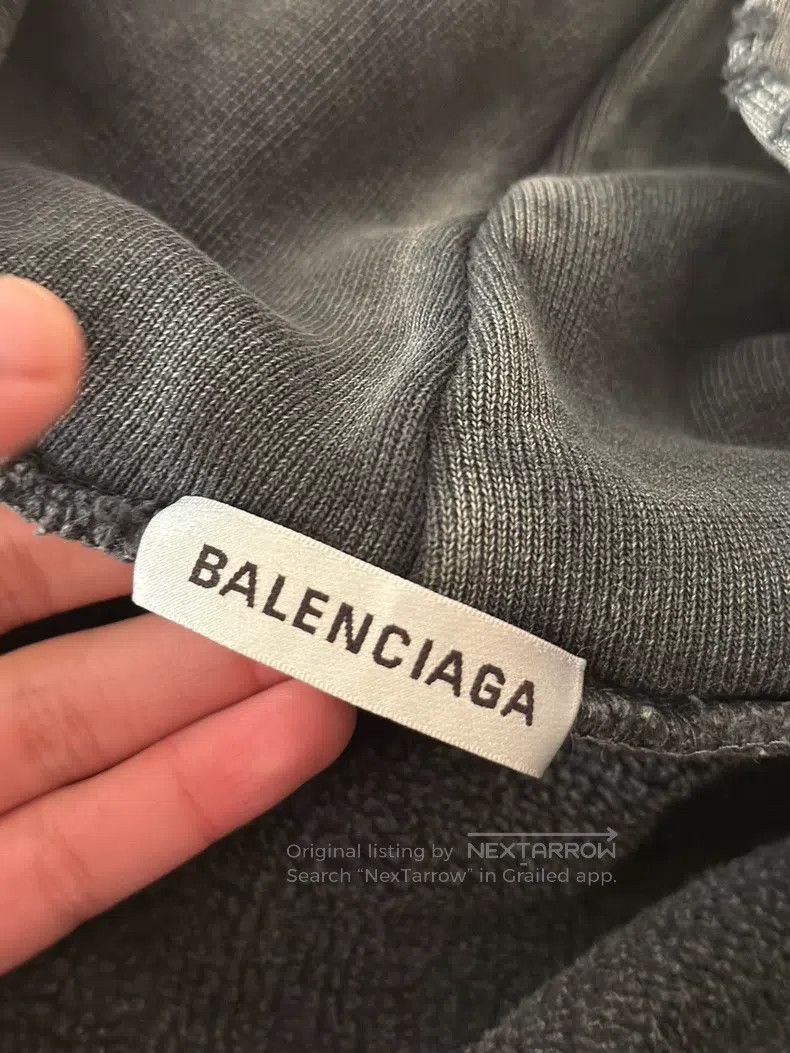 Balenciaga Balenciaga Eco-Friendly Destroyed Hoodie Size US M / EU 48-50 / 2 - 3 Thumbnail