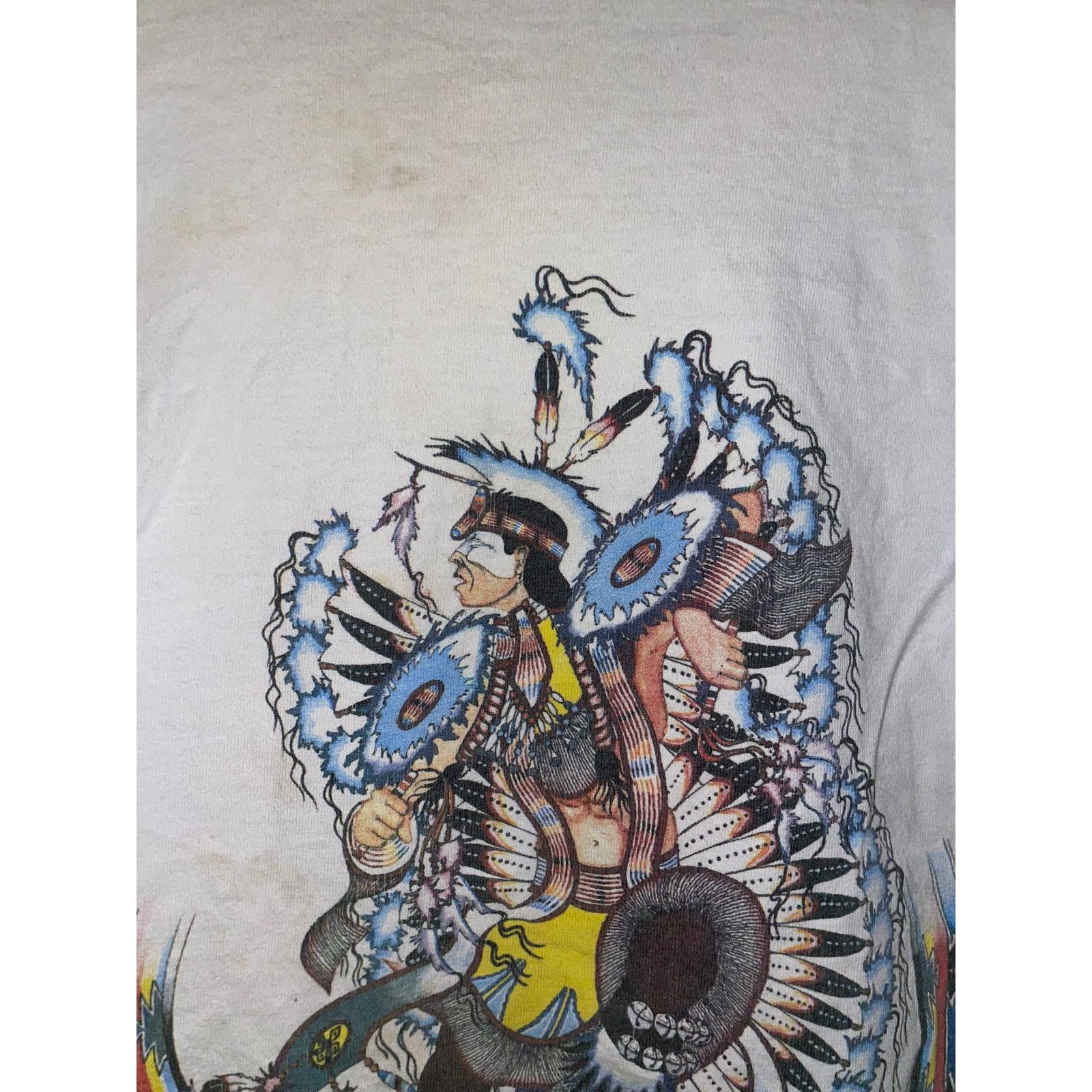 Fruit Of The Loom Vintage Native American Shirt Art Red Earth II Tee 90s XL Size US XL / EU 56 / 4 - 7 Thumbnail