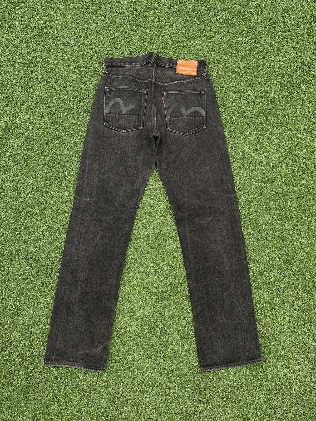 image of Evisu Jeans Black Sea Gull in Denim, Men's (Size 31)