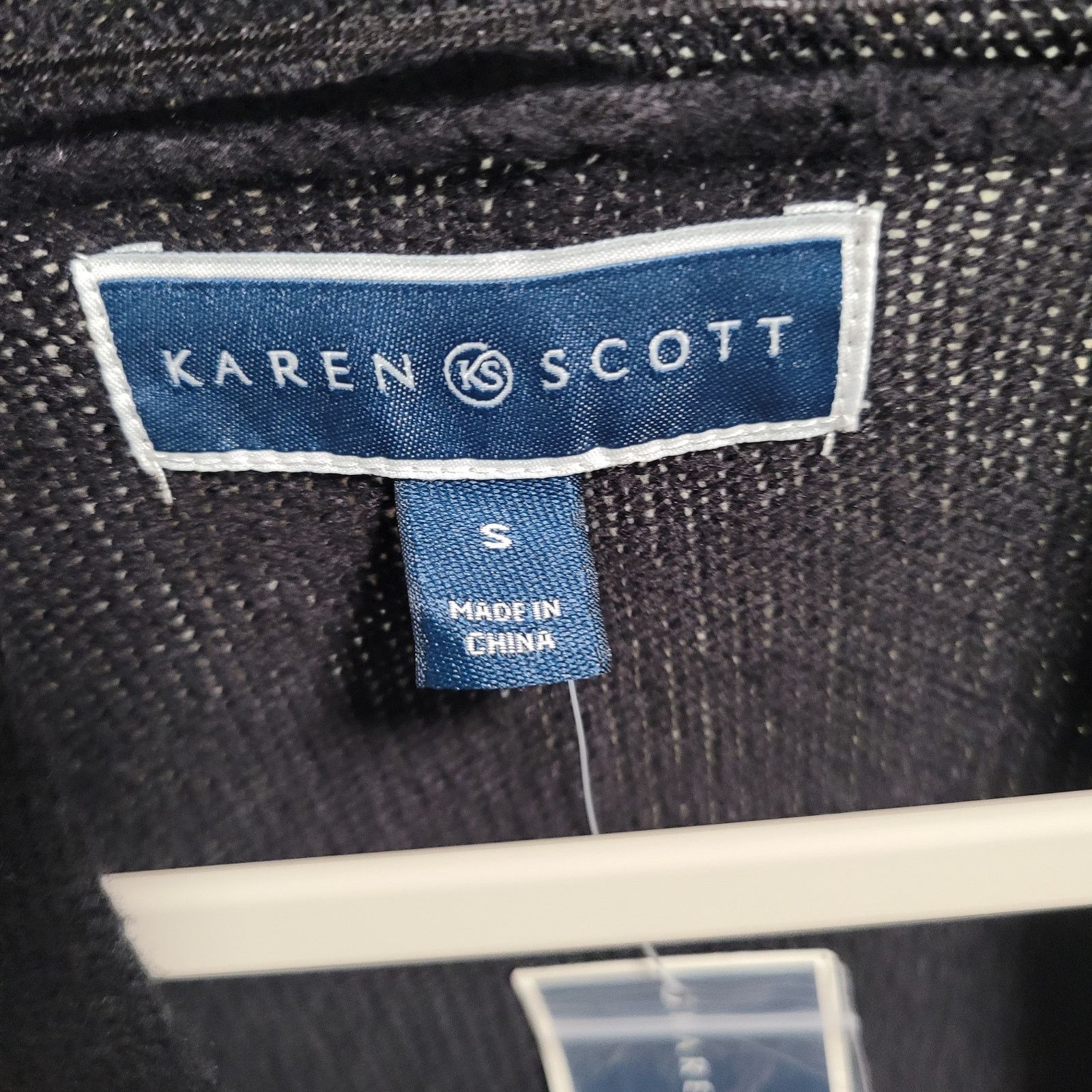 Designer NWT Karen Scott Black Duster Vest Cardigan Pockets Small Size S / US 4 / IT 40 - 4 Thumbnail