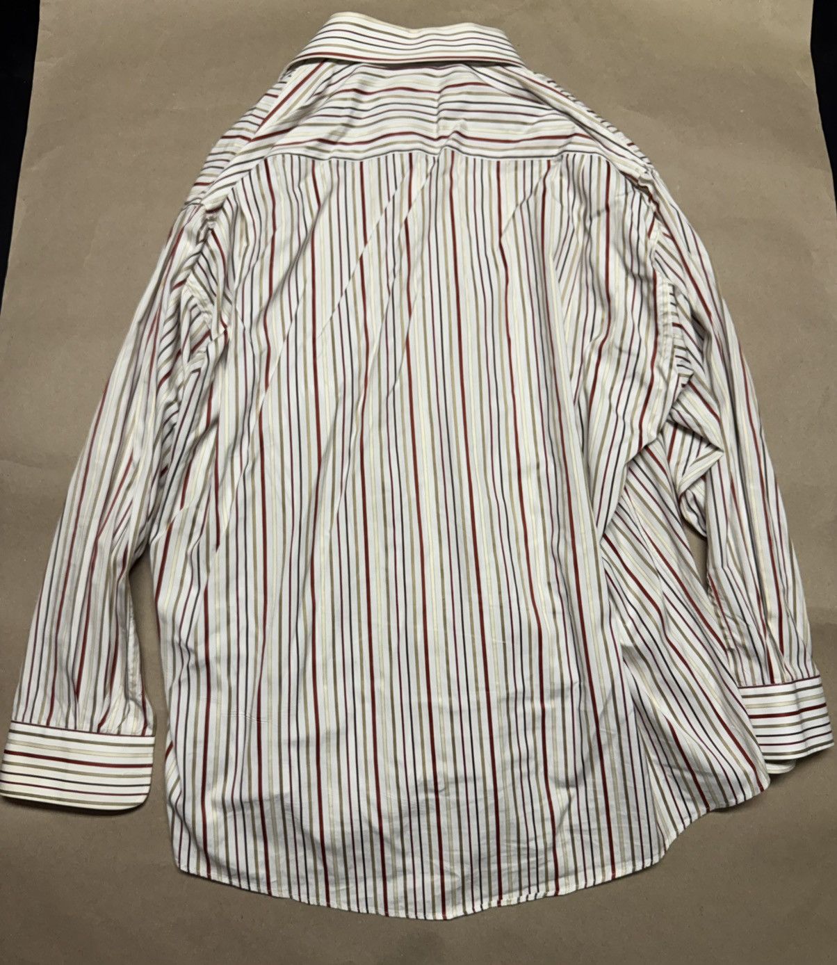 Burberry Burberry London Men's Long Sleeve Button-Up Shirt XXL Beige Size US XXL / EU 58 / 5 - 2 Thumbnail