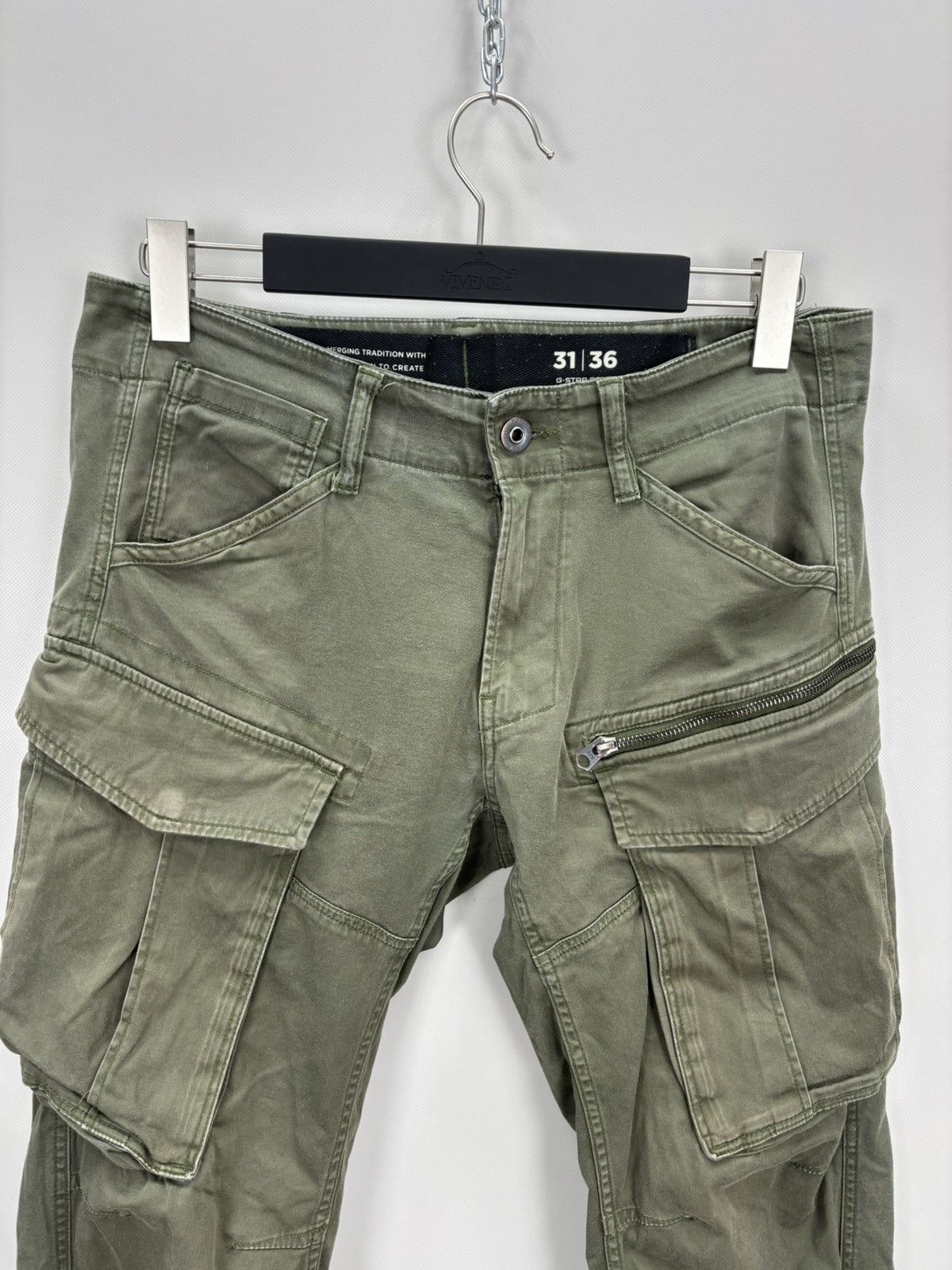 G-Star Mens cargo pants G Star Raw Size 31 Color Khaki/Brown Size US 31 - 3 Thumbnail