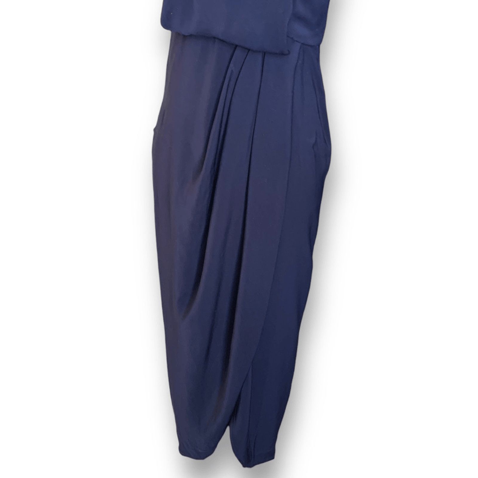 Shona Joy Shona Joy Revolve Knot Draped Halter Dress Navy Blue Maxi 4 Size S / US 4 / IT 40 - 4 Thumbnail