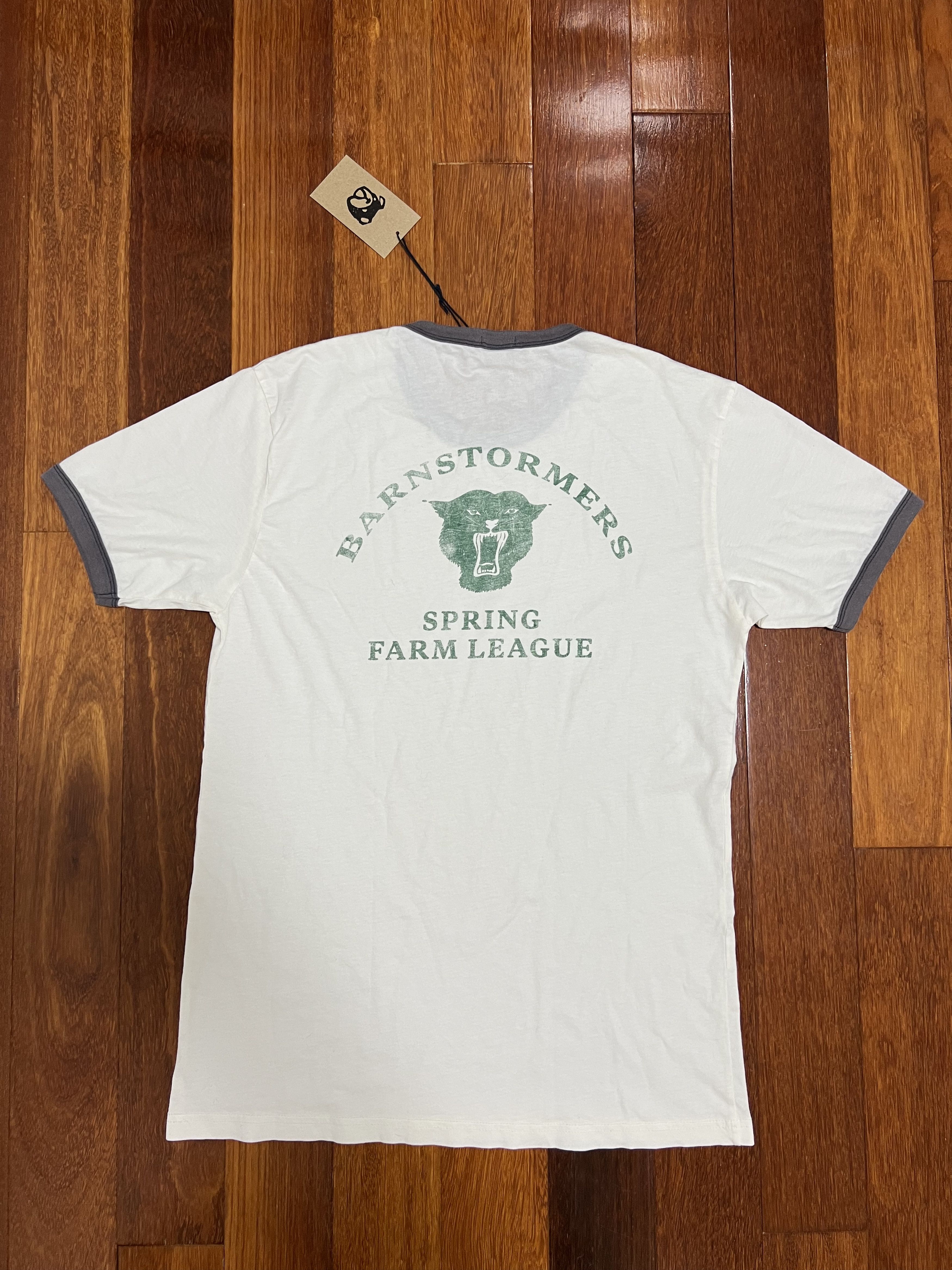 WYTHE 💚 Wythe Cotton Ringer T-Shirt Barnstormers Back Print NEW Size US M / EU 48-50 / 2 - 4 Thumbnail