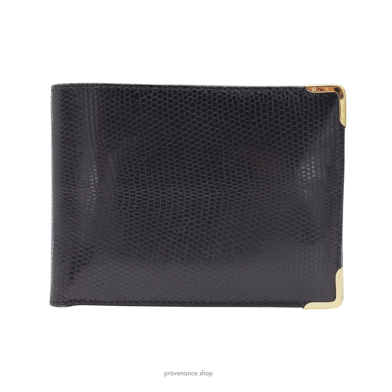 Gucci 🔴 Gucci Bifold Wallet - Black Lizard Leather Size ONE SIZE - 2 Thumbnail