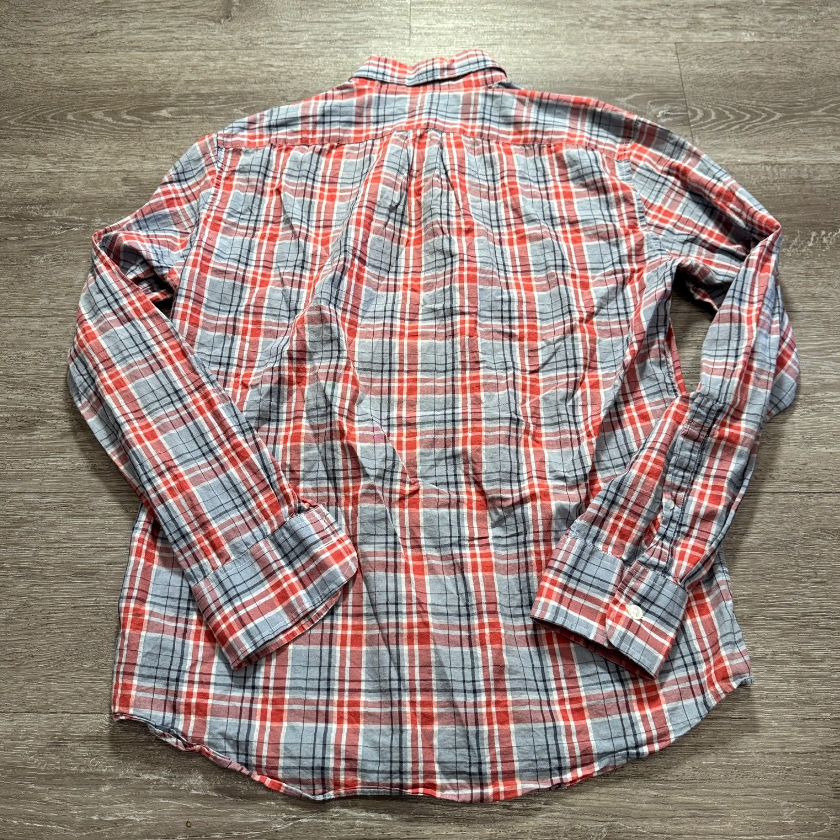 J.Crew J.CREW Shirt Mens M Plaid Light Chambray Cotton Button-Up Adult Size US M / EU 48-50 / 2 - 4 Thumbnail