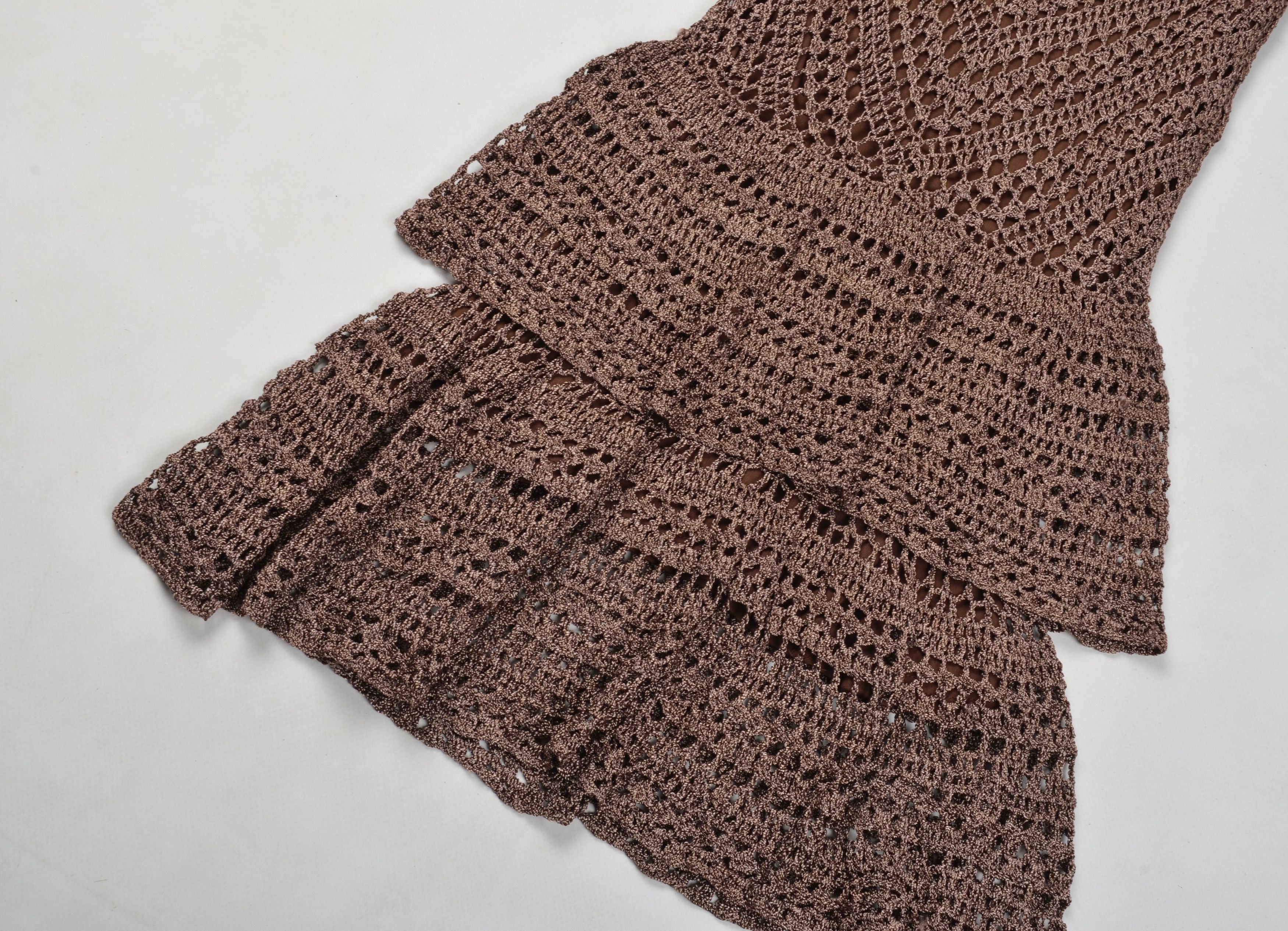 Peter Werth Peter Werth Y2K Crochet Knit Mini Halter Dress / Skirt Size S / US 4 / IT 40 - 6 Thumbnail