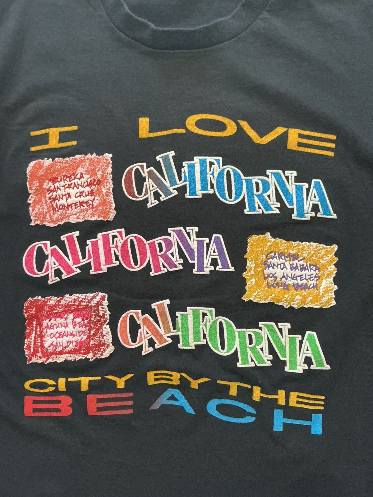 Vintage Vintage 90s I Love California Beach Single Stitch T-Shirt Size US S / EU 44-46 / 1 - 5 Thumbnail