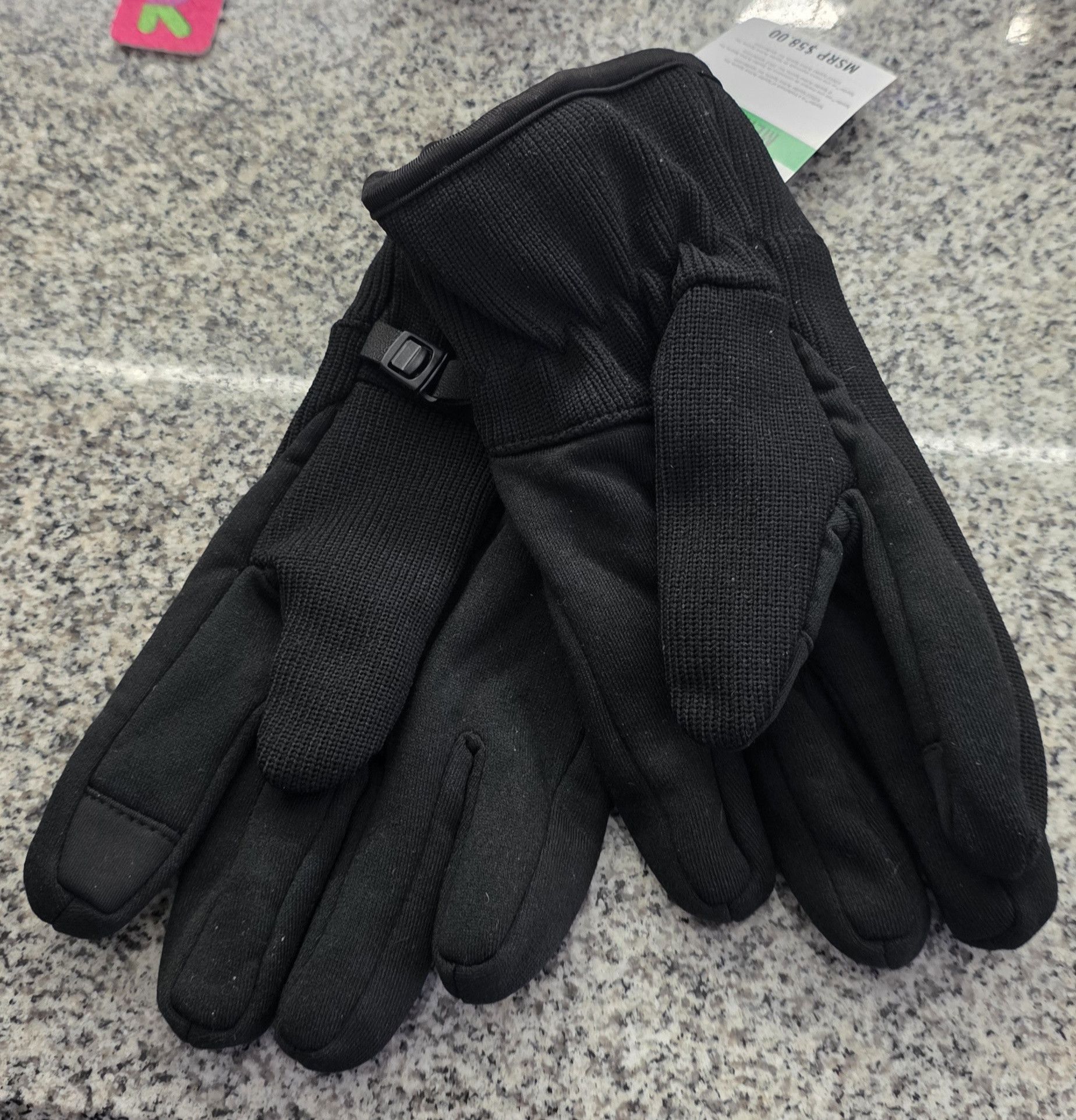Spyder NWT SPYDER Core Conduct Gloves Black Red Logo L/XL Size ONE SIZE - 2 Thumbnail