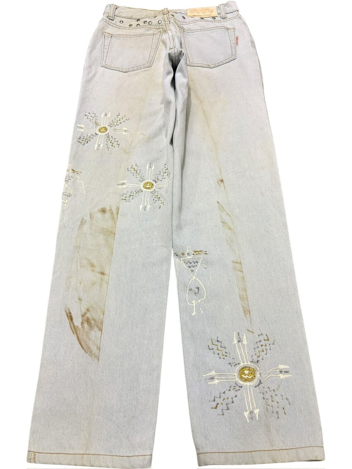 Dsquared2 Vintage Japanese Blue Way Studded Tapered Jeans Size 25" / US 0 / IT 36 - 2 Thumbnail