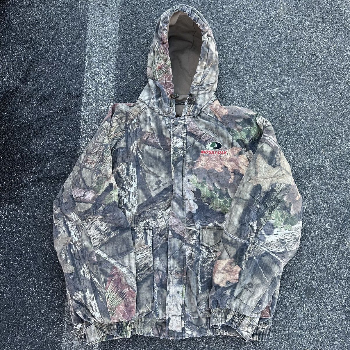 image of Y2K Mossy Oaks Carhartt Style Camo Hooded Jacket, Men's (Size XL)