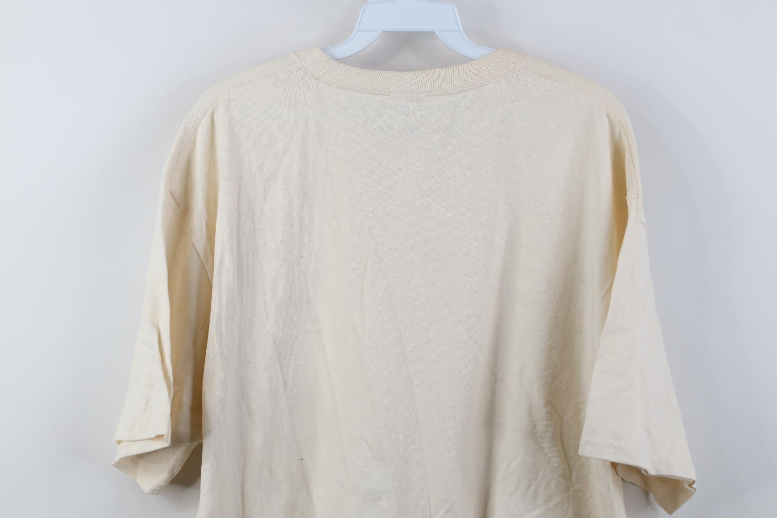 Vintage Vintage 90s Streetwear Blank Raw Cotton Short Sleeve T-Shirt Size US L / EU 52-54 / 3 - 11 Thumbnail