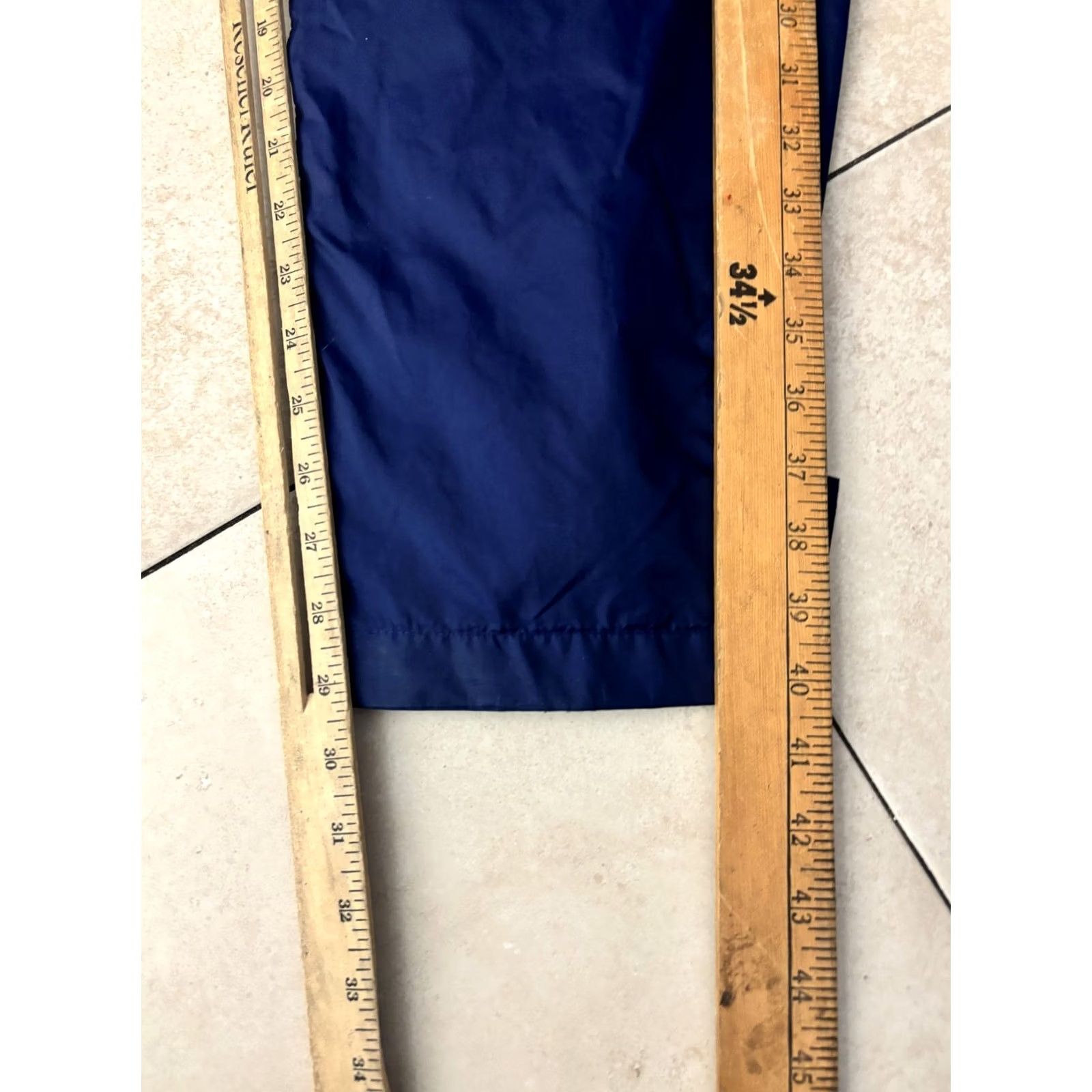 Adidas Adidas Track Pants Mens M Navy Blue 3-Stripes Lightweight Cotton Lined Size US 31 - 7 Thumbnail