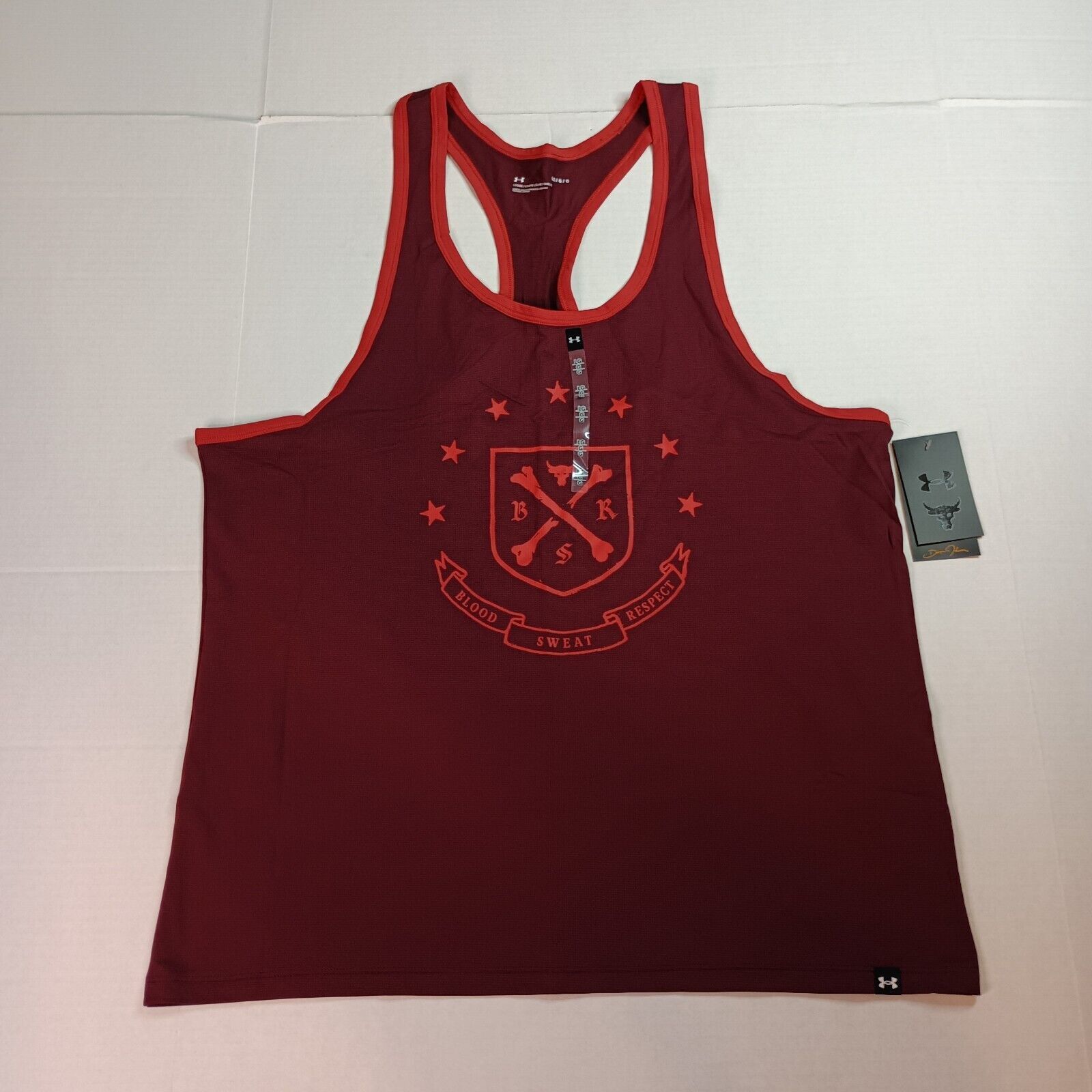Under Armour Under Armour Project Rock Tank Top Men's L Maroon Red Size US L / EU 52-54 / 3 - 3 Thumbnail