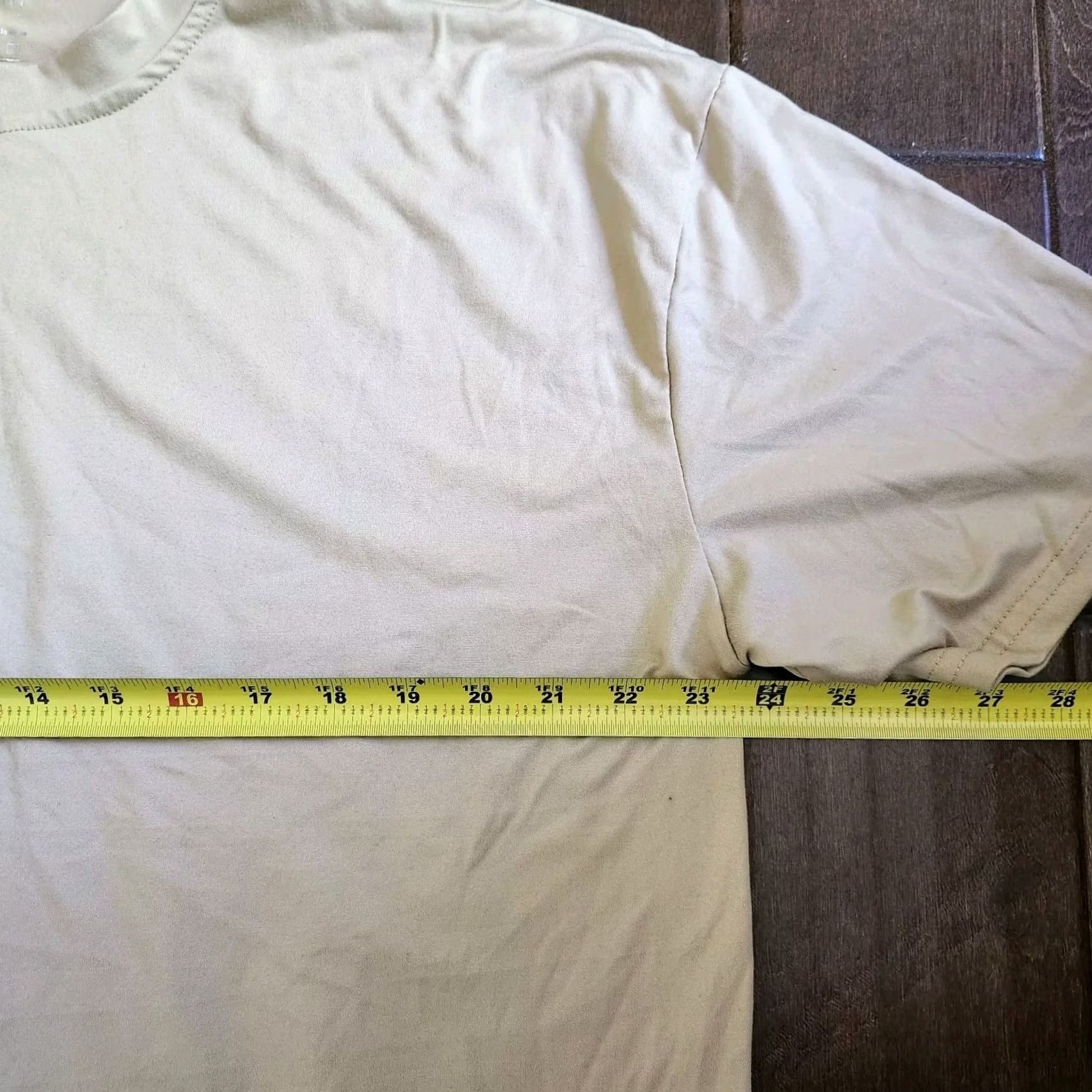 Shein Shein Men's Beige Short Sleeve Shirt - S, Regular Fit, Solid, Crew Neck, Button-Up, All Seasons, Casual, Travel, Men Size US S / EU 44-46 / 1 - 5 Thumbnail