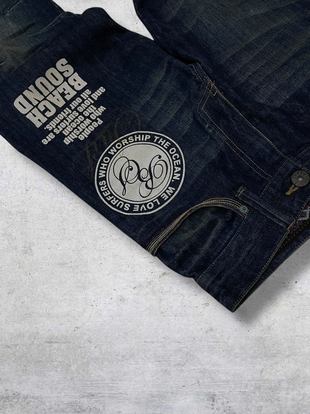 Japanese Brand VINTAGE BEACH SOUND 1990S JAPAN DESIGNER DAICOCK POEM JEANS Size US 30 / EU 46 - 7 Thumbnail