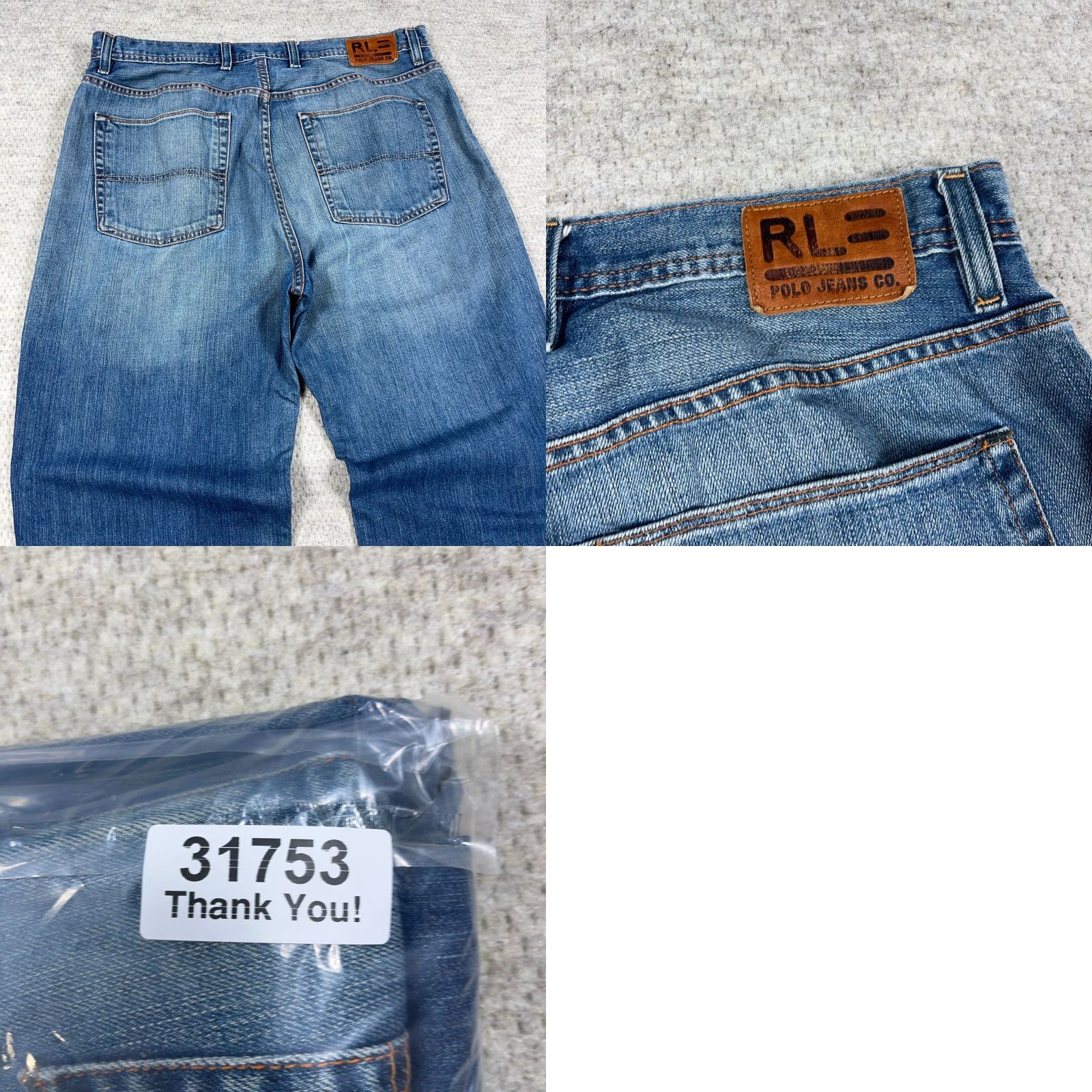 Polo Ralph Lauren VINTAGE Polo Ralph Lauren Jeans Men 38x30 Brixton Loose Fit Baggy Y2K PRL Faded Jeans Men 38 Blue 90s Size US M / EU 48-50 / 2 - 9 Thumbnail