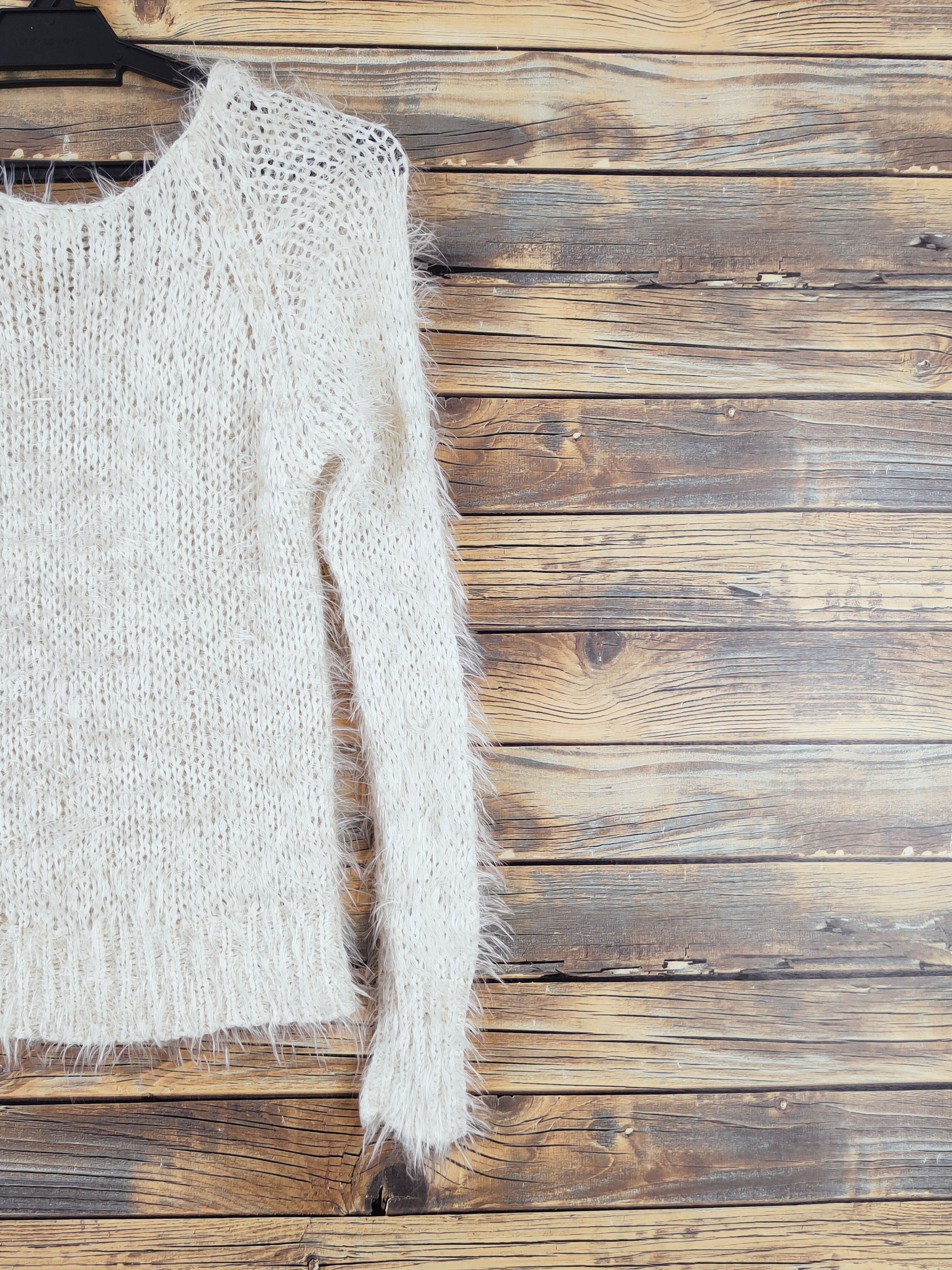 Japanese Brand × Vintage Lovely Girl Beige Shang Shaggy Fur Mohair Knitwear #W977 Size S / US 4 / IT 40 - 9 Thumbnail