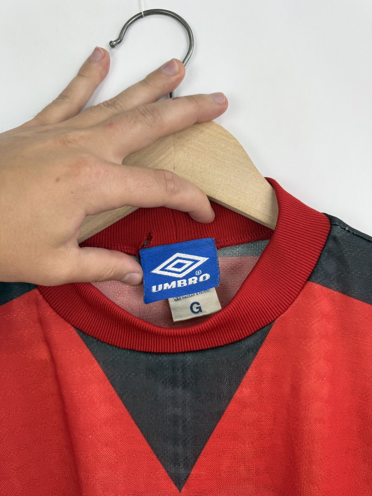 Umbro 🇧🇷 Vintage 90s Umbro C.R. Flamengo Football Training Jersey Size US L / EU 52-54 / 3 - 6 Thumbnail