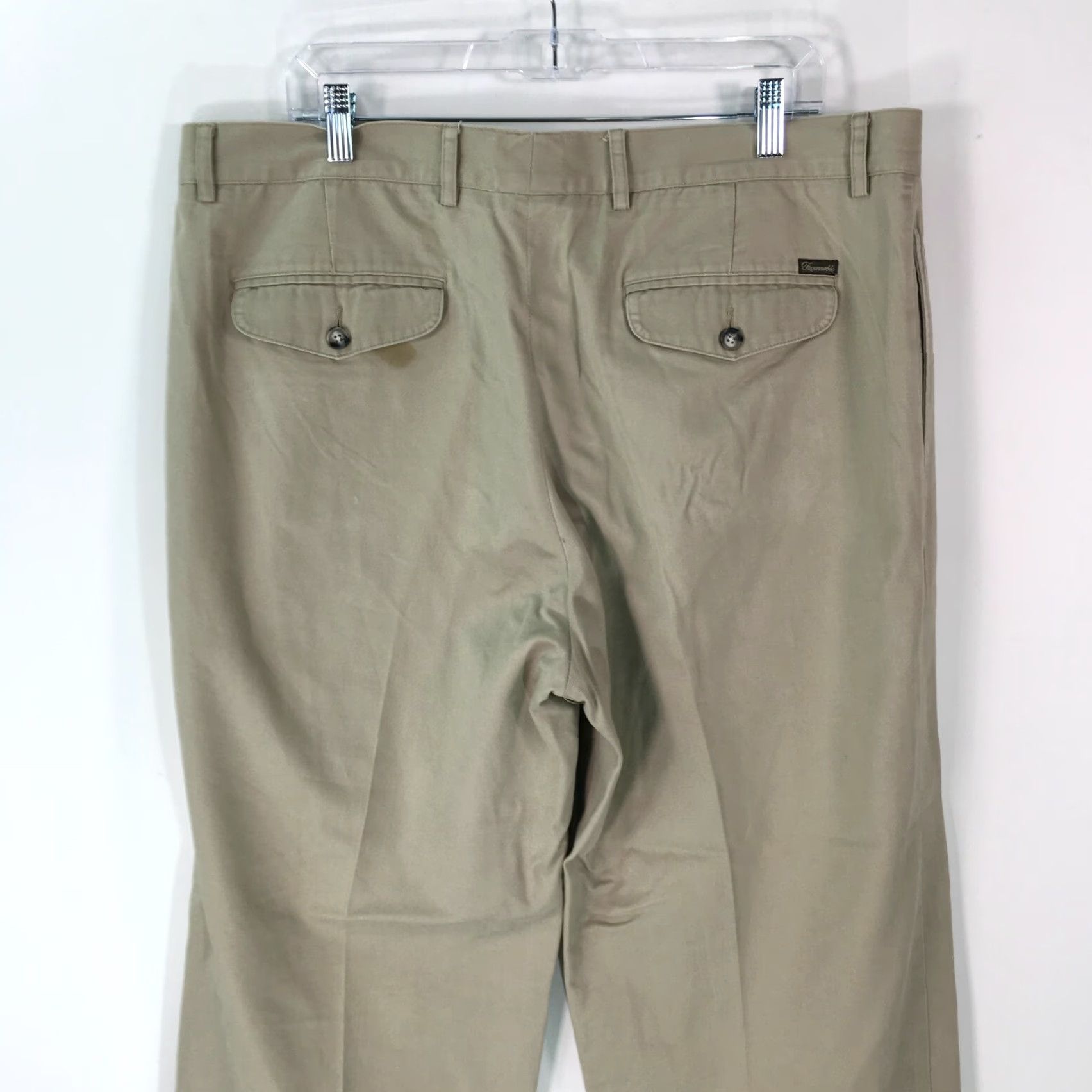 Faconnable Façonnable Mens Dress Pants High Rise Pleated Front Cuffed Beige Size 40 Size US 40 / EU 56 - 3 Thumbnail