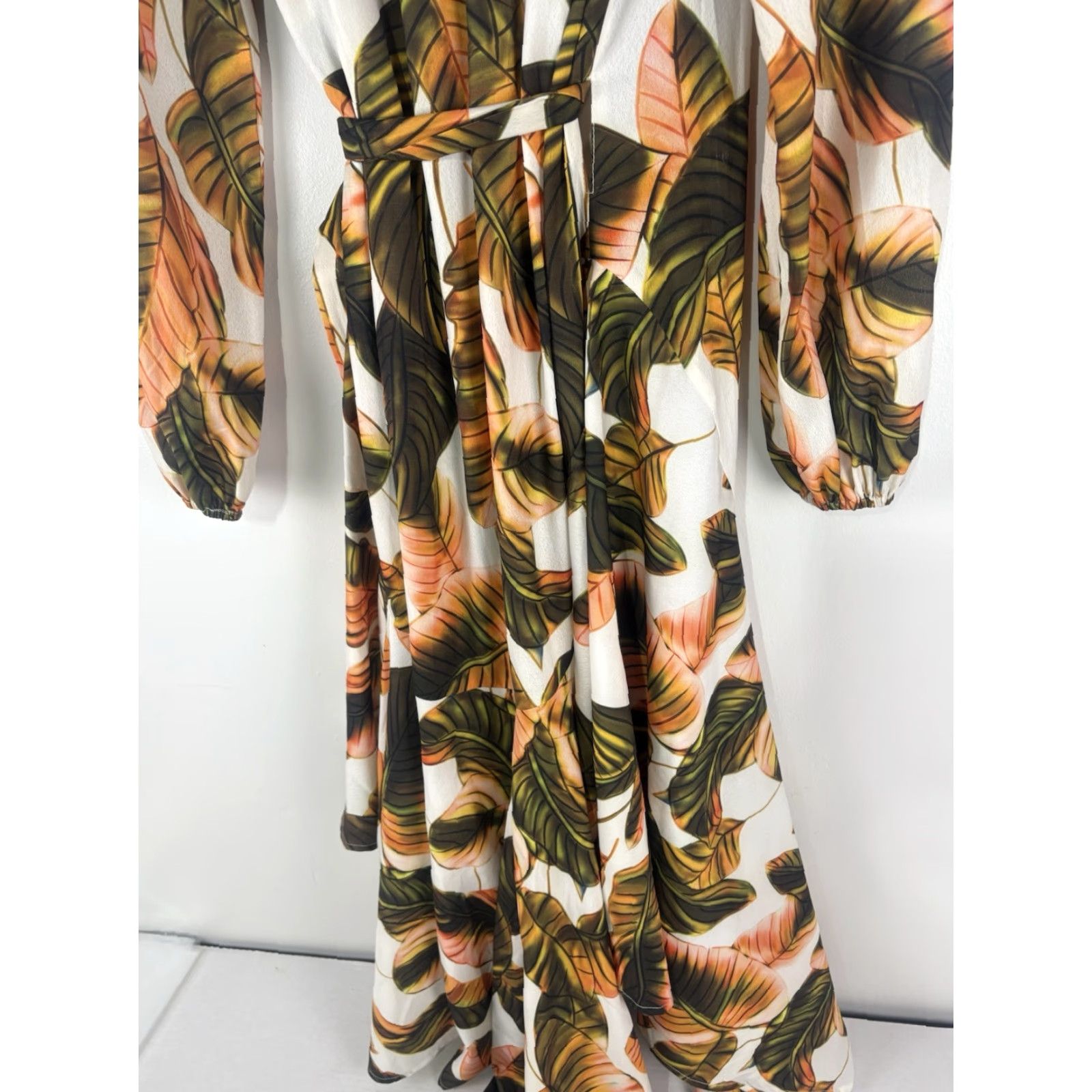 Vintage Lumie Tropical Floral Cascading Wrap Dress Womens Size S Size S / US 4 / IT 40 - 6 Thumbnail