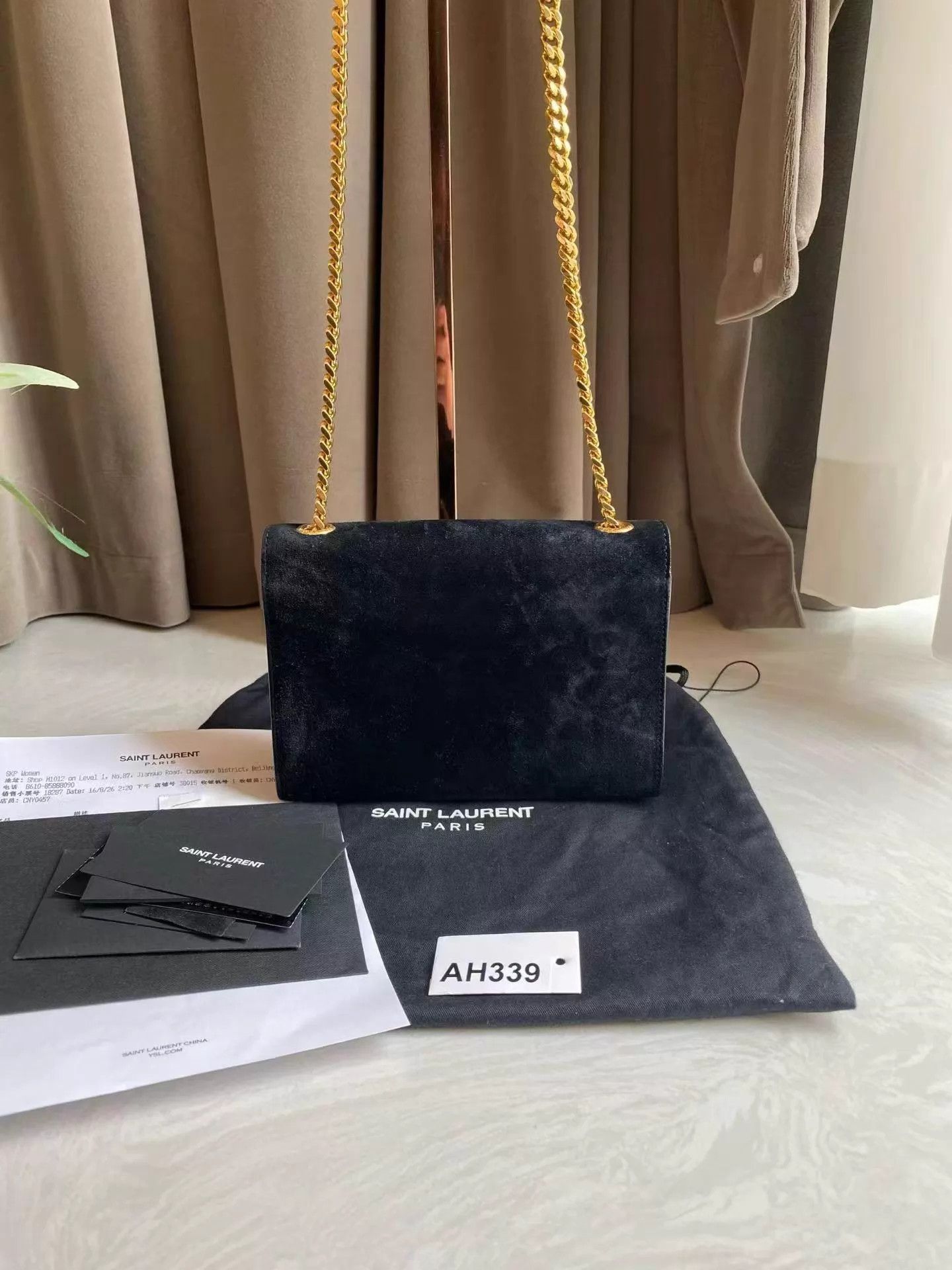 Saint Laurent Paris YSL suede tassel mini bag 17x4x12 good cond dust bag & rec Size ONE SIZE - 4 Thumbnail