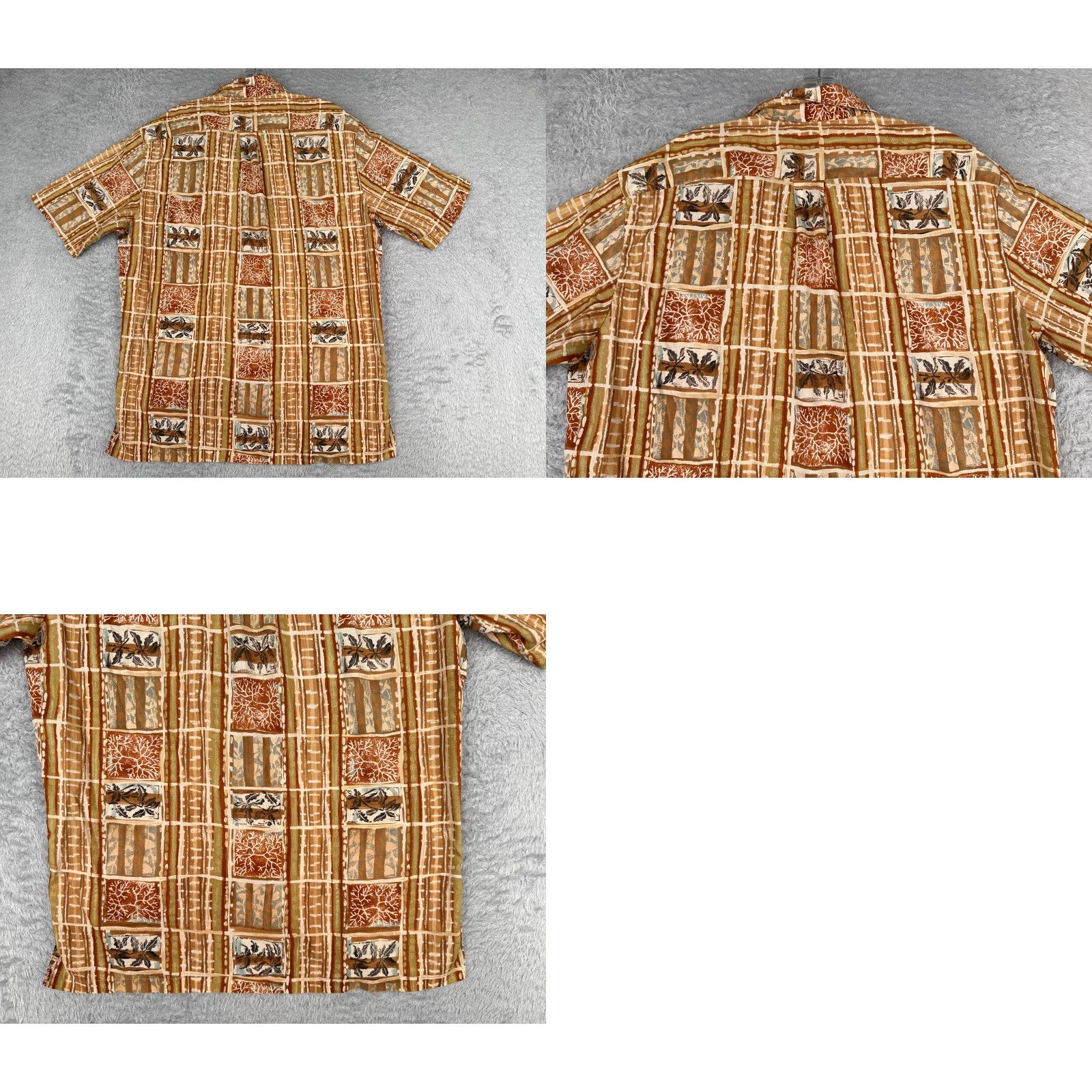 Tori Richard VINTAGE Tori Richard Shirt Men Beige Floral Tile Button-Up Cotton Hawaiian 80s Size US M / EU 48-50 / 2 - 9 Thumbnail