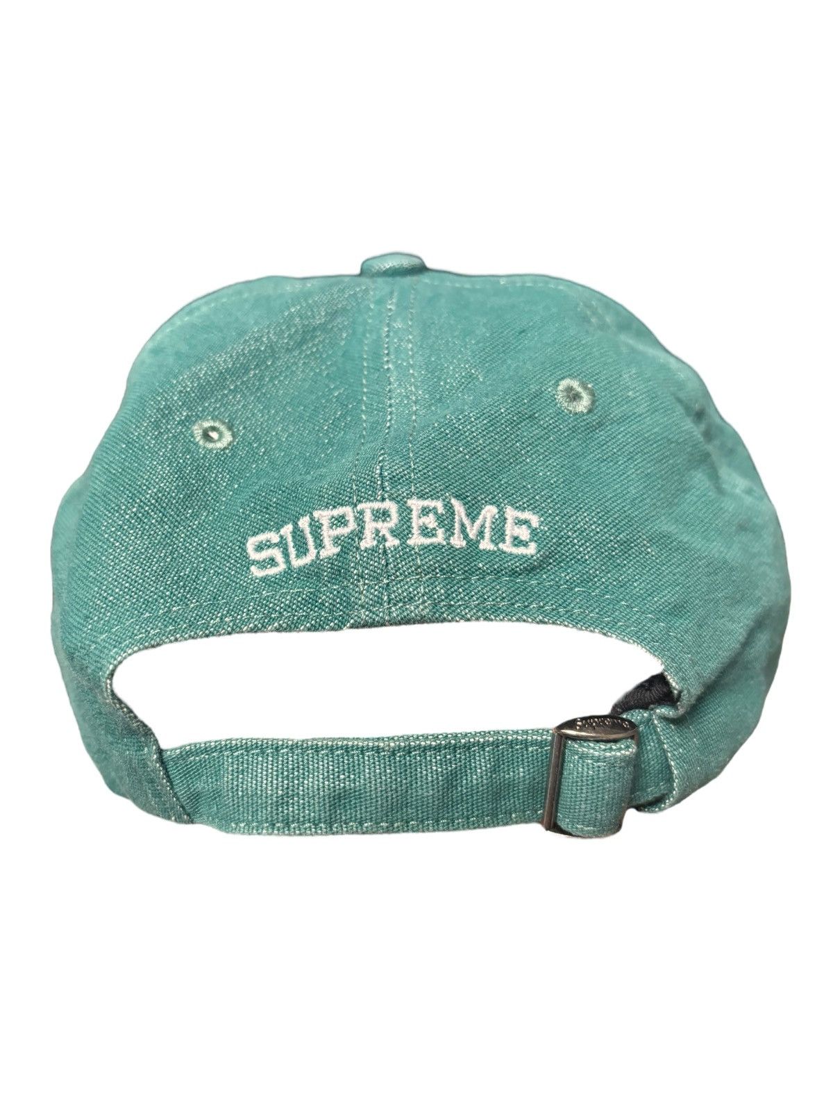 Supreme Supreme Cordura Denim S Logo 6-Panel Hat Green SS26 | Grailed