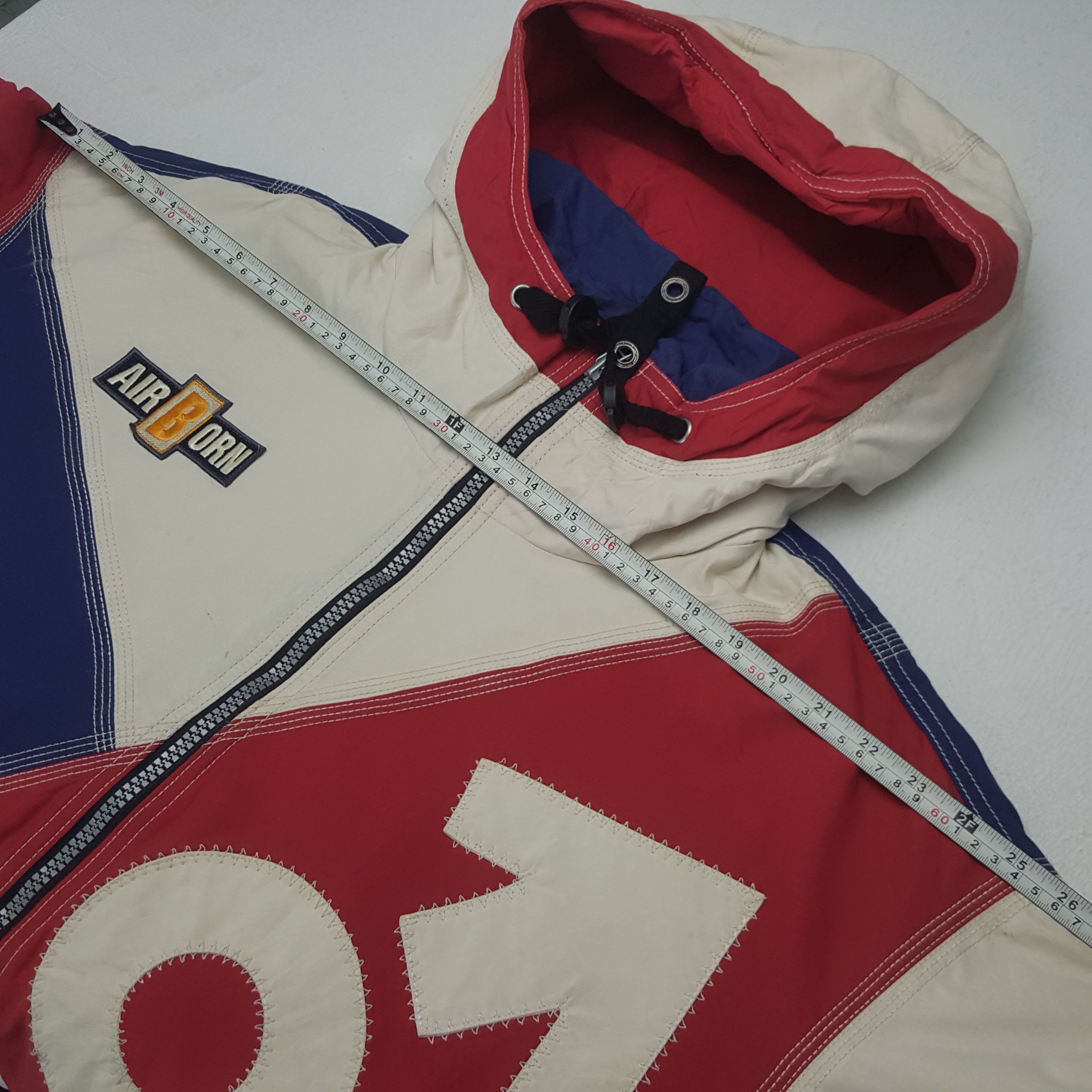 Japanese Brand × Vintage Vintage Air Born Windbreaker Sport Hoodie Jacket Size US M / EU 48-50 / 2 - 8 Thumbnail