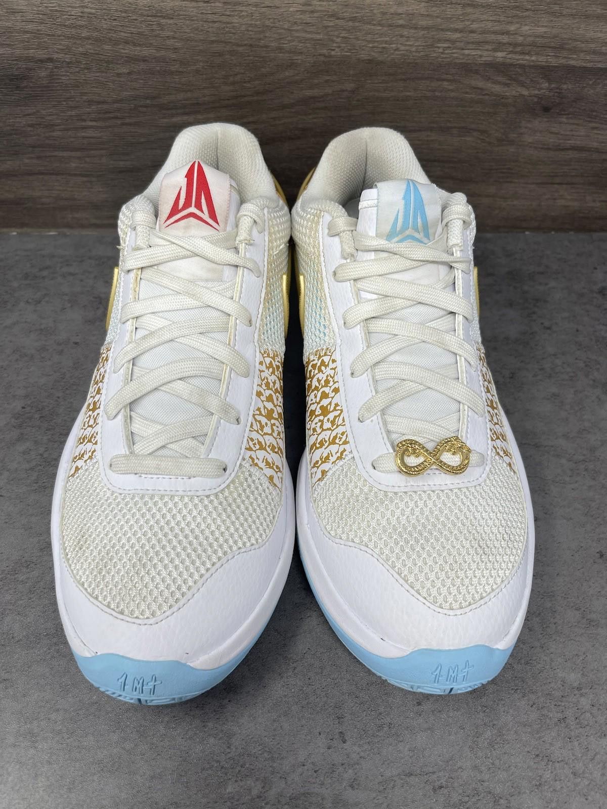 Nike Nike Ja 1 Shoes Mens 9.5 Chinese New Year White Gold Blue Size US 9.5 / EU 42-43 - 3 Thumbnail