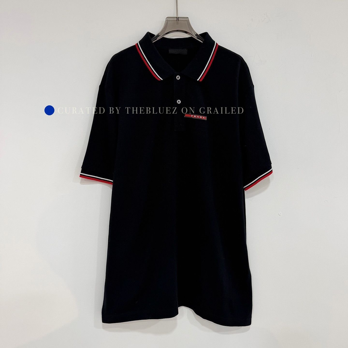 Prada Black Short Sleeve Polo Shirt Size US XXL / EU 58 / 5 - 1 Thumbnail