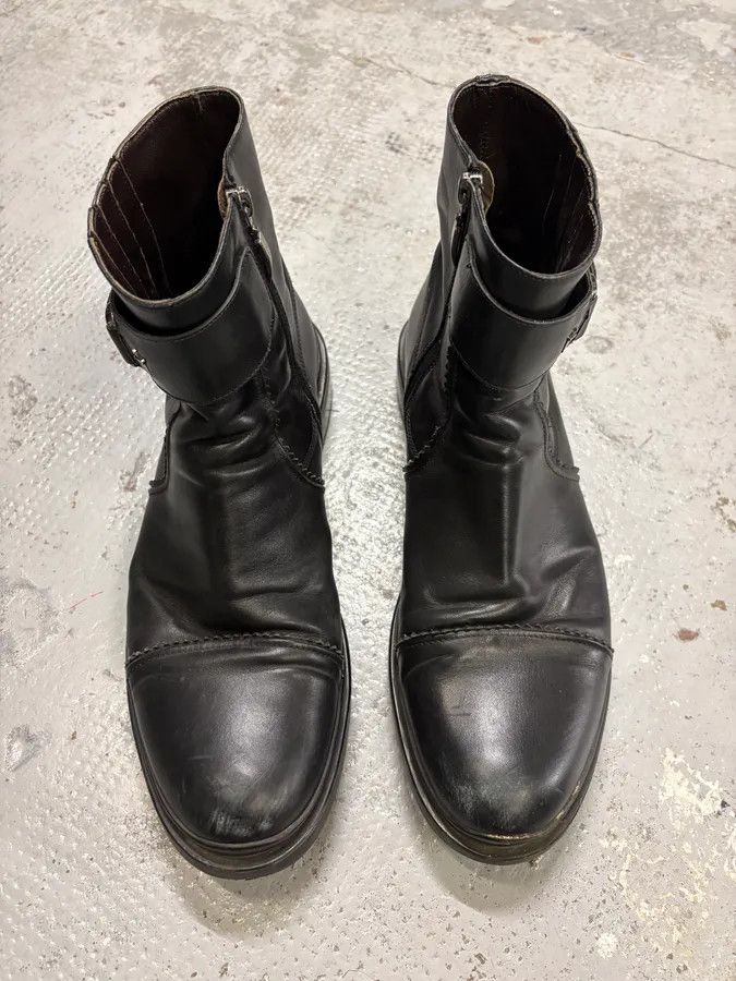 Vintage Paciotti Black Leather Harness Chelsea Boots Size US 9 / EU 42 - 4 Thumbnail