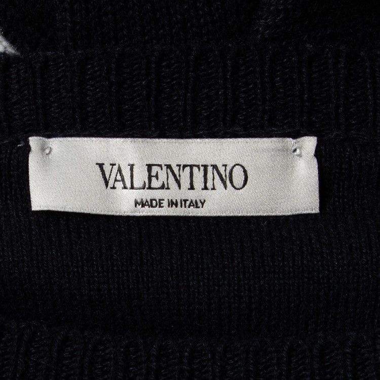 Valentino Valentino Black VLOGO Cashmere Sweater Size US M / EU 48-50 / 2 - 4 Thumbnail