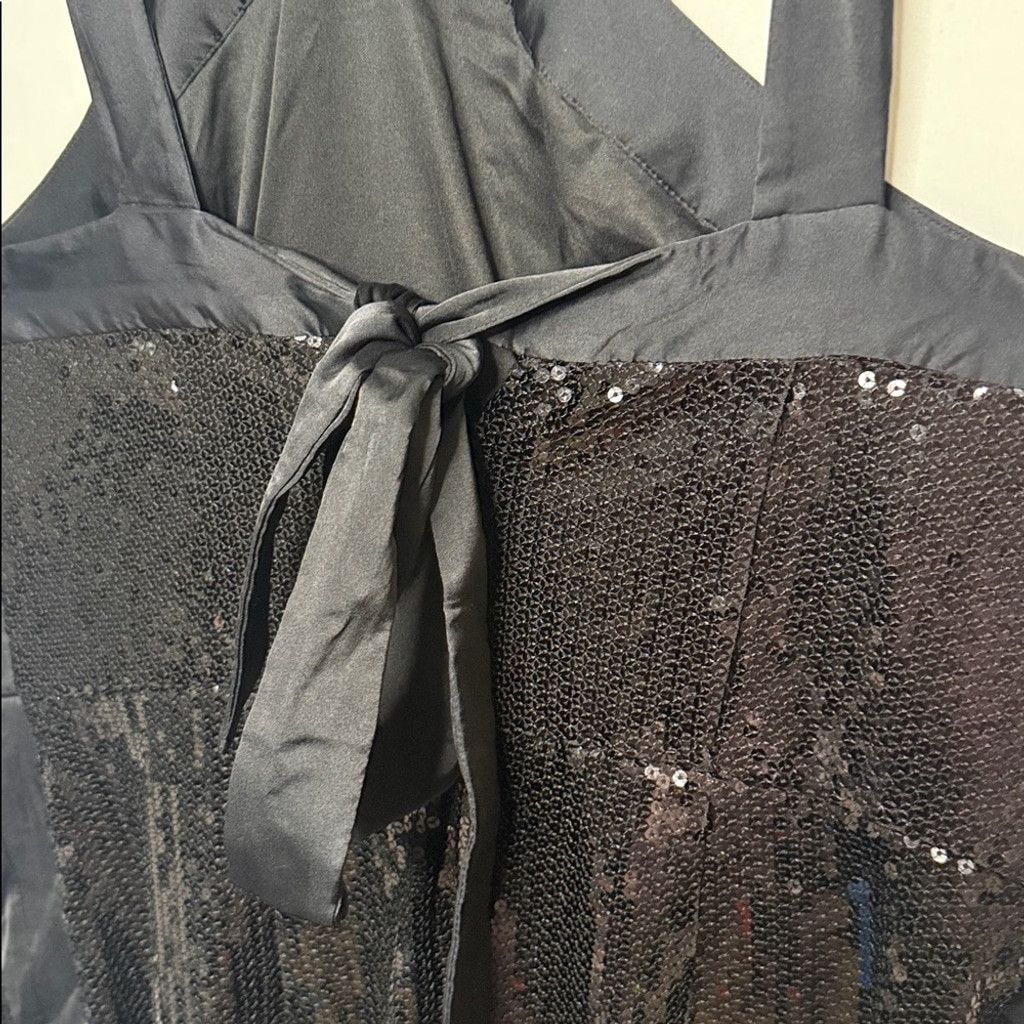 Prabal Gurung NWOT Prabal Gurung Collab black cross chest sequin gown 18W Size XXL / US 16-18 / IT 52-54 - 11 Thumbnail
