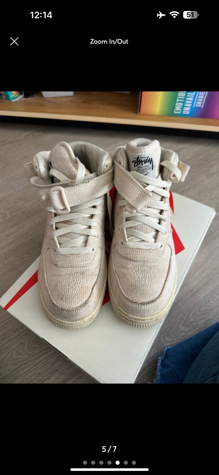 Nike Nike x Stussy Air Force 1 mid Fossil Size US 7 / IT 37 - 5 Thumbnail