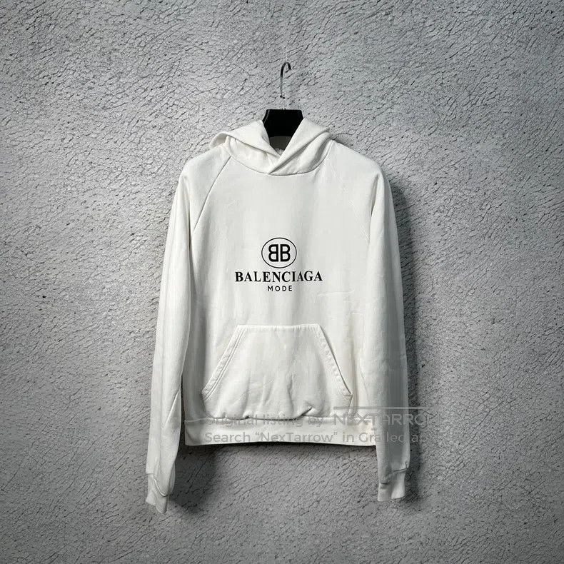 Balenciaga Balenciaga Logo print hooded long sleeve sweatshirt, regul Size US M / EU 48-50 / 2 - 1 Thumbnail