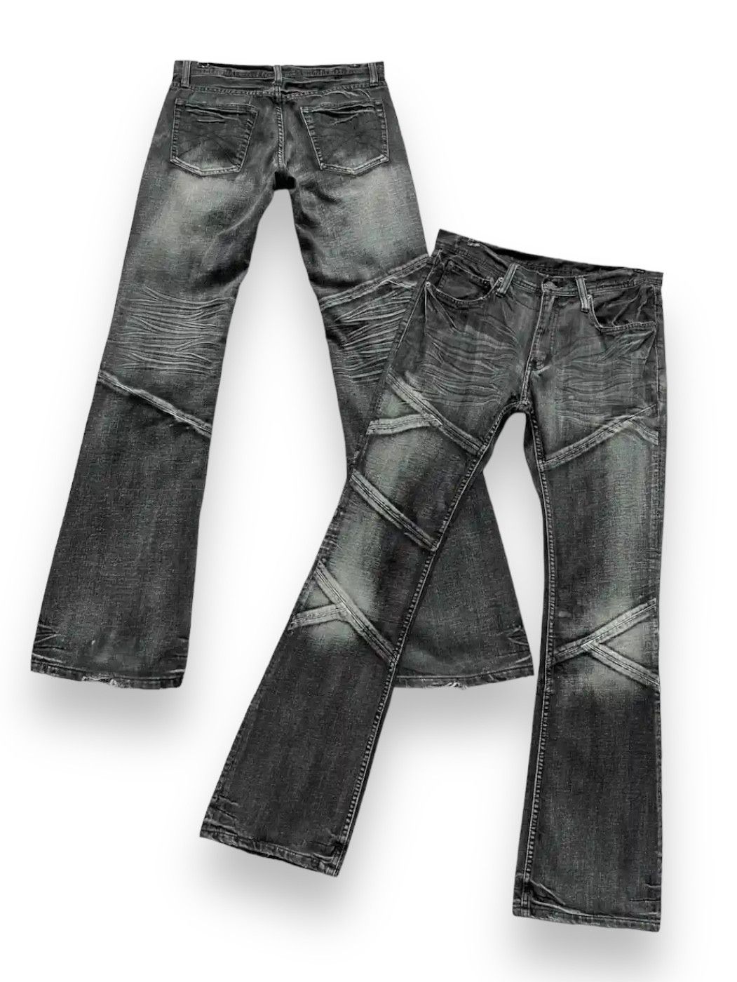 Self Edge FYE PUNK FLARE🔥90's EDGE X RUPERT Spliced Distressed Denim Size US 31 - 1 Thumbnail