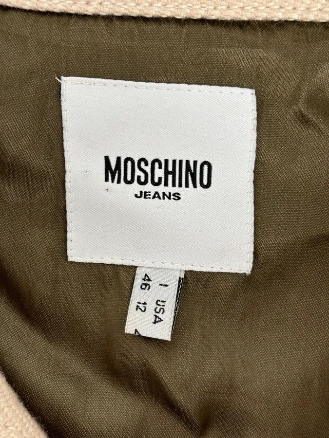 Moschino 2000s Moschino Beige Cropped Patchwork Bondage Jacket Size US S / EU 44-46 / 1 - 11 Thumbnail