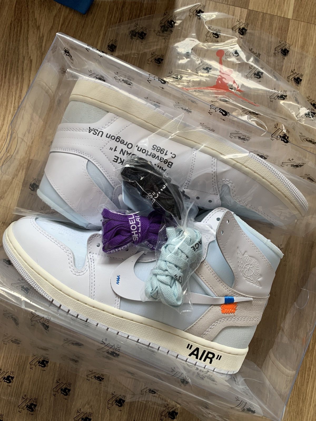 Nike × Off-White Jordan 1 Retro Virgil Abloh Alaska Size US 11 / EU 44 - 2 Thumbnail