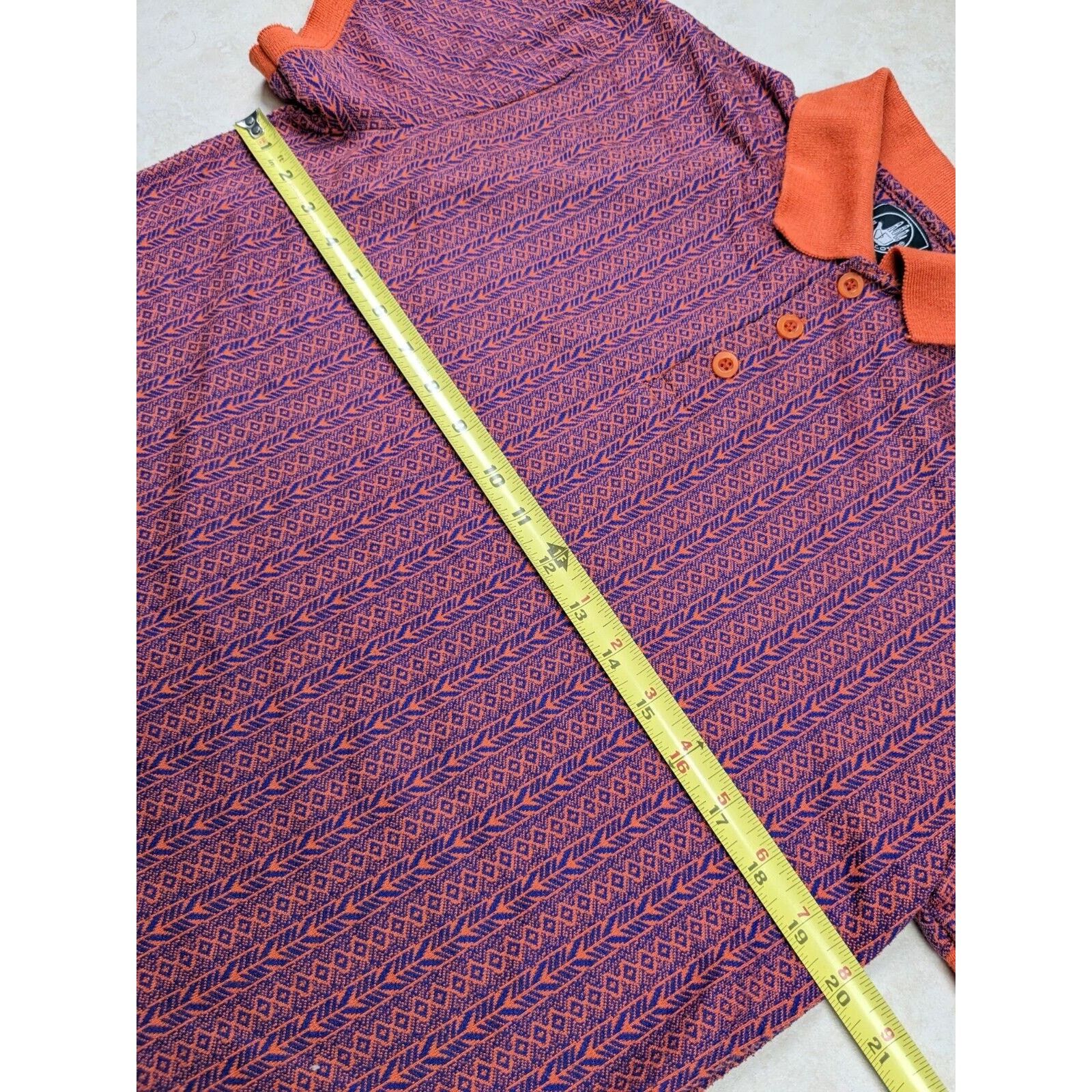 Body Glove Body Glove Colorful Collared Polo Shirt Orange Blue Retro Size US M / EU 48-50 / 2 - 6 Thumbnail