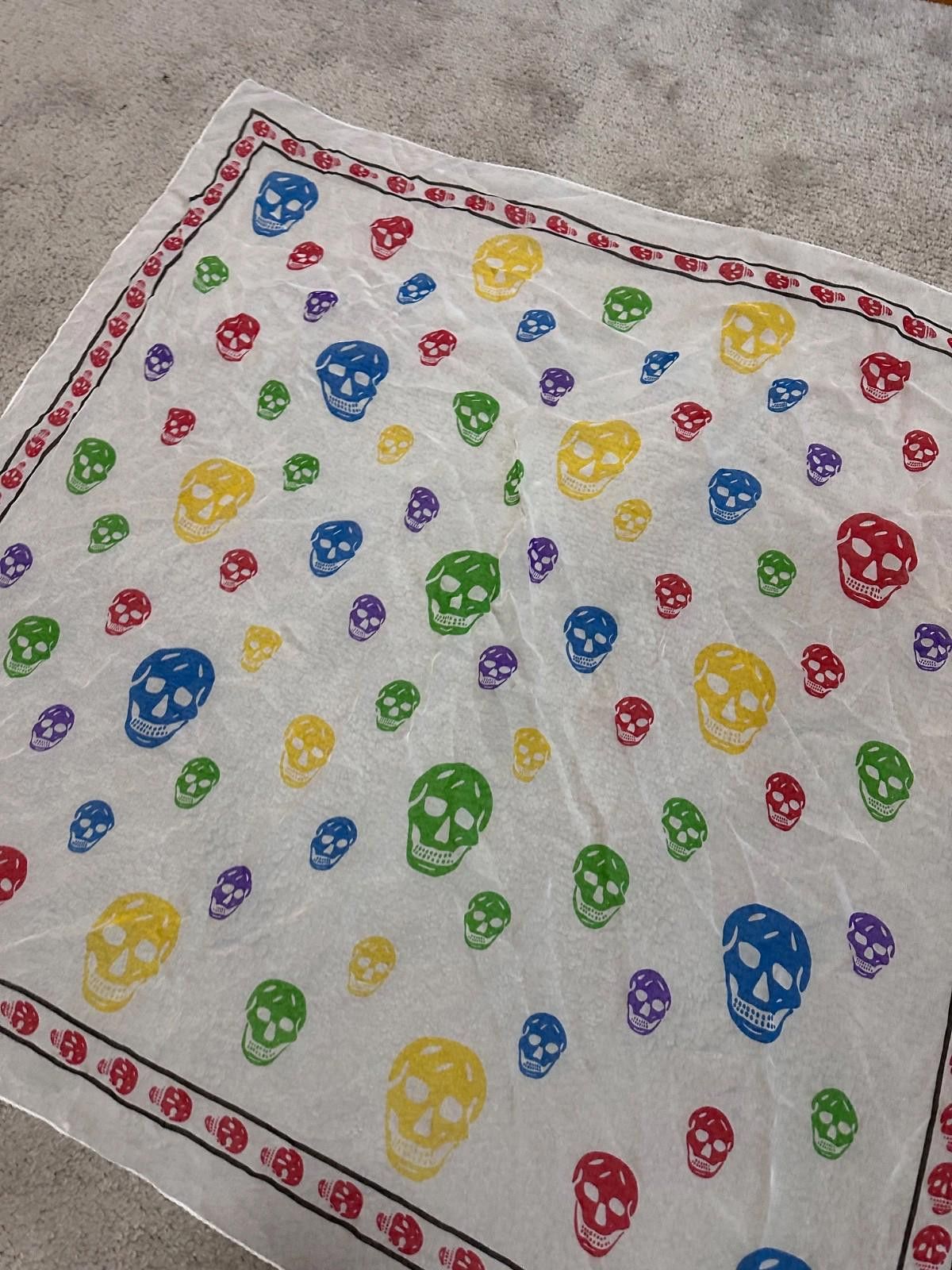 Alexander McQueen Alexander McQueen Skull Print Scarf Multicolor Size ONE SIZE - 5 Thumbnail