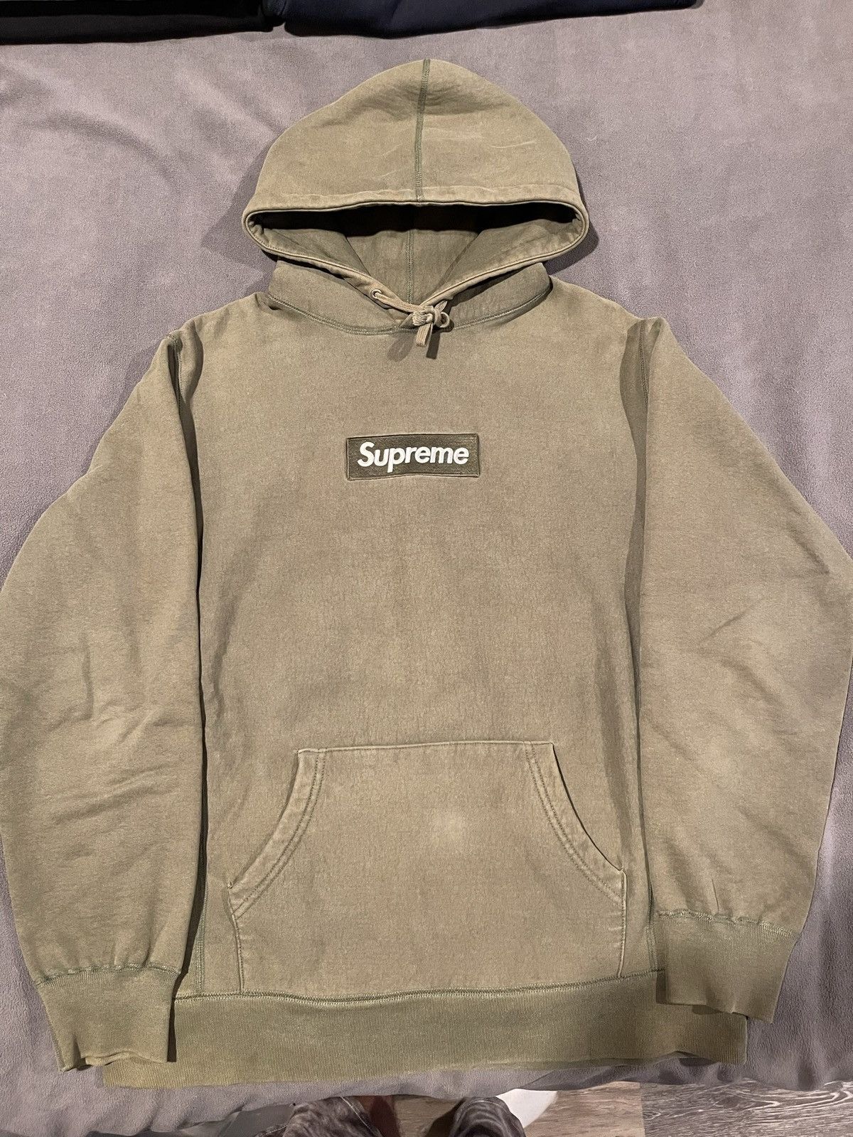 Supreme Supreme Olive Box Logo hoodie Size US XL / EU 56 / 4 - 2 Thumbnail