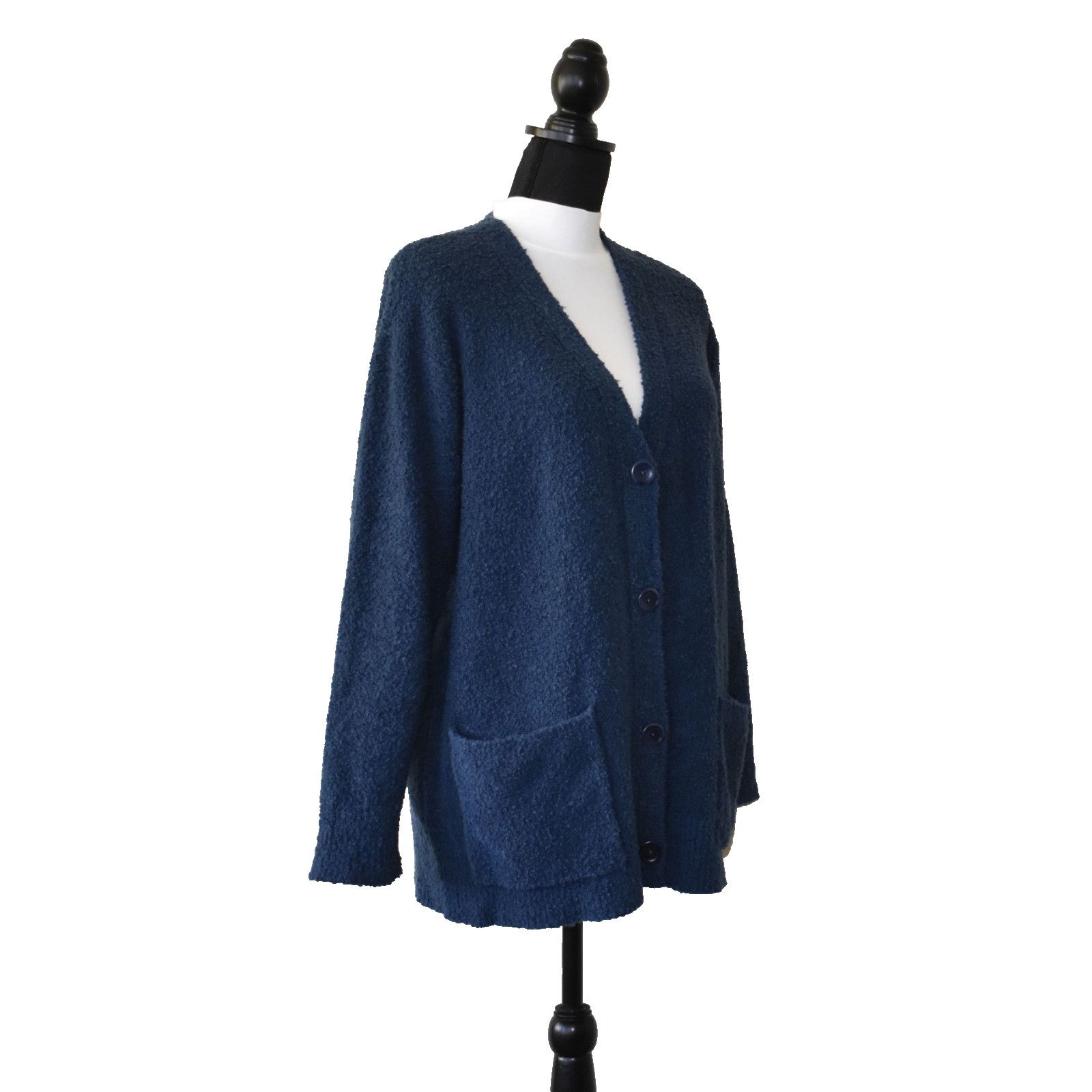 Eileen Fisher EILEEN FISHER Adriatic Org Cotton Boucle Cardigan Sweater S Size S / US 4 / IT 40 - 2 Thumbnail
