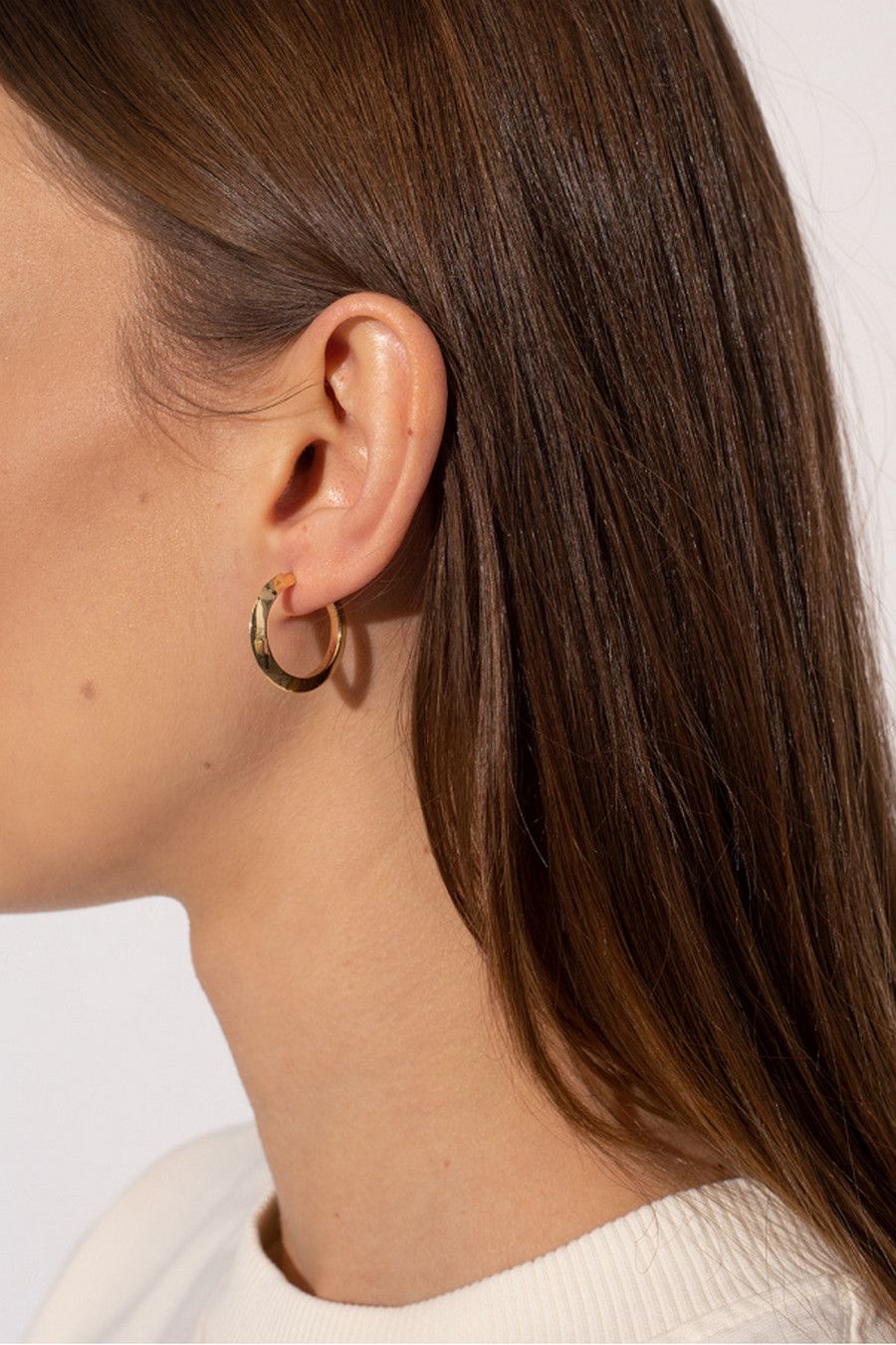 Bottega Veneta BOTTEGA VENETA gold plated silver round hoop earrings q Size ONE SIZE - 2 Thumbnail