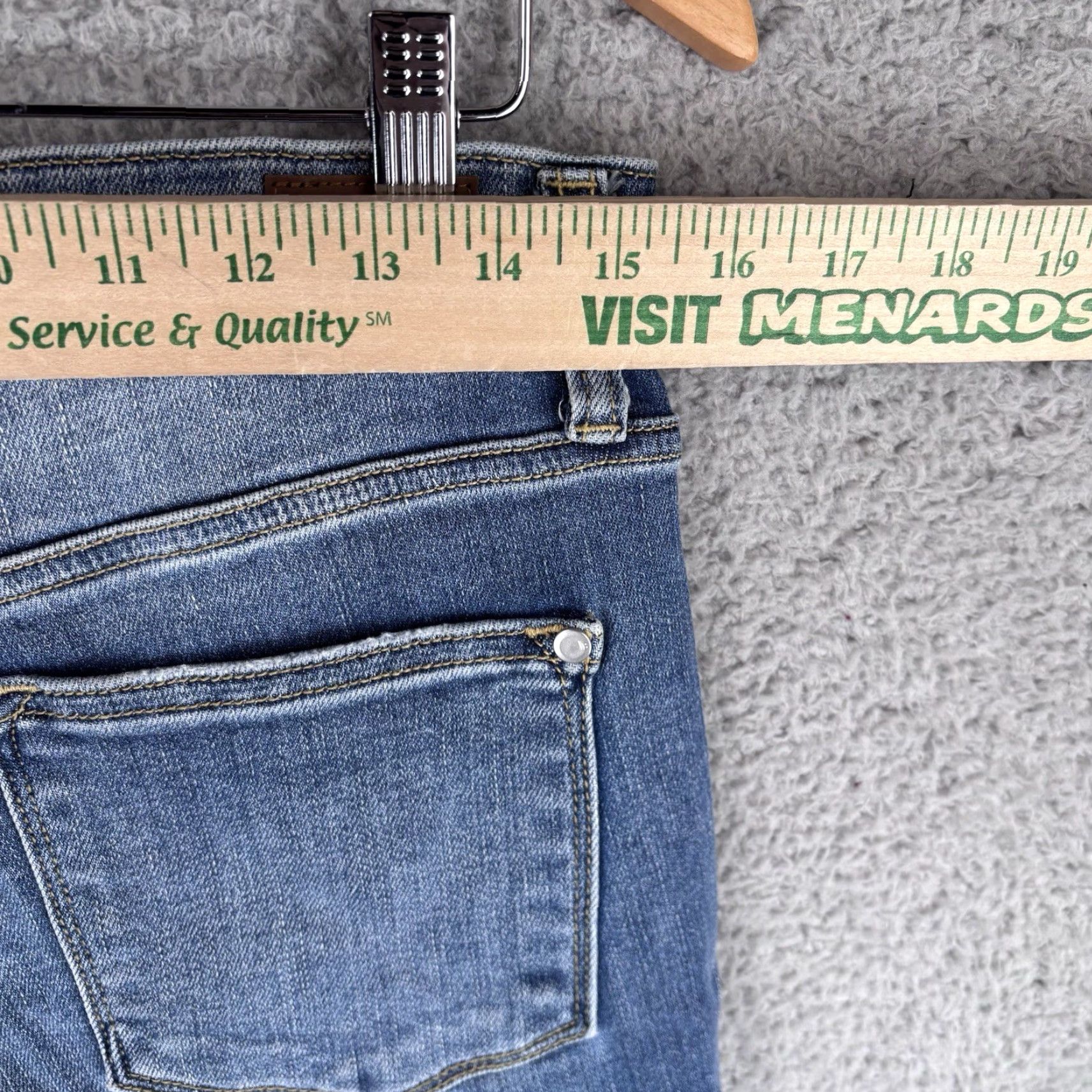 Vintage Judy Blue Jeans Womens 29 Bootcut Distressed Patched Stretch Denim Blue 5-Pocket JB82484MD Women’s Jeans Size 29" - 4 Thumbnail