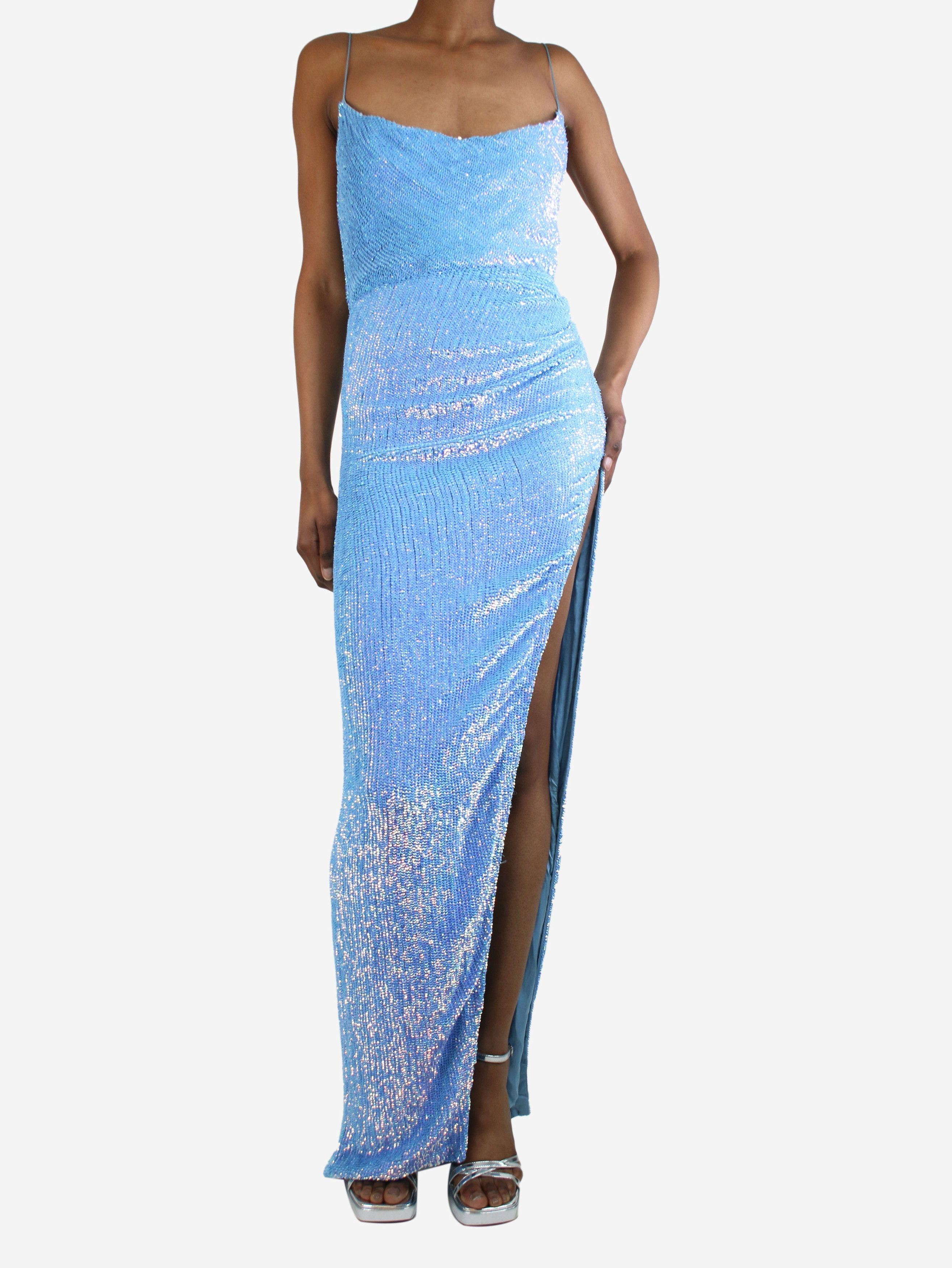 Blue Katya sequin maxi dress - size XS