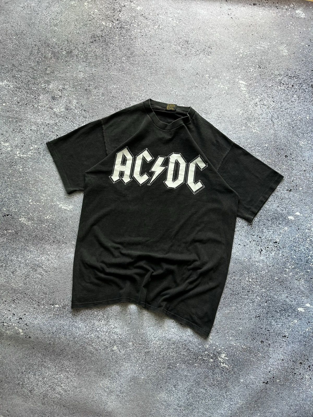 image of Acdc x Band Tees Ac/dc 1996 Tour T Shirt Brockum Made In Usa Band Tees Y2K in Black, Men's (Size XL